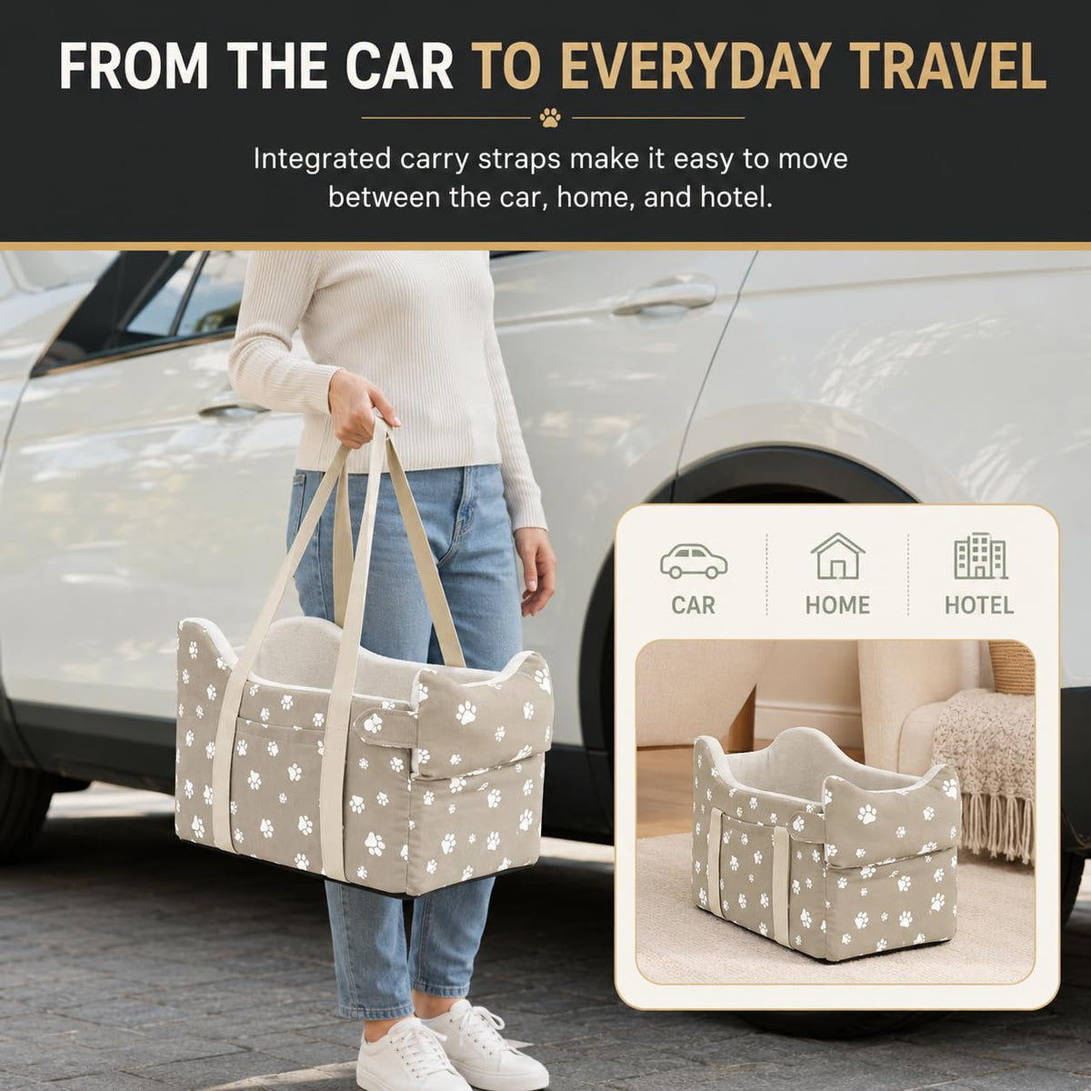 Cullaby Pet Seat in Small, Khaki
