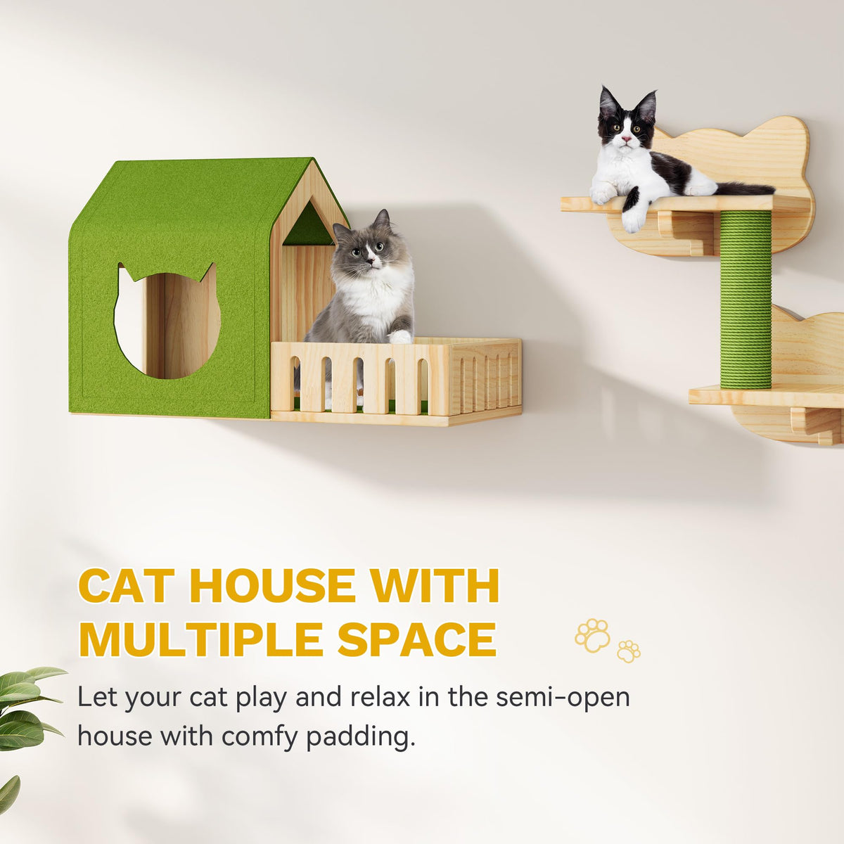 YITAHOME Pet Activity Structure in 21 pieces, Burlywood