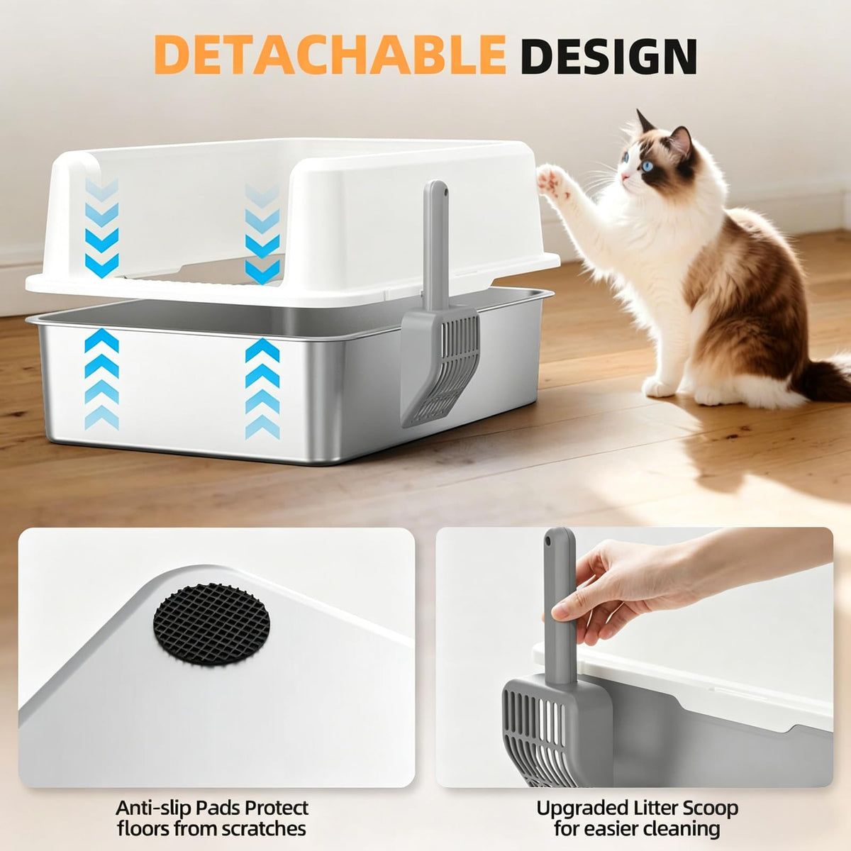WoofiGo Litter Box in XXL, 24 - White (Pack of 1)