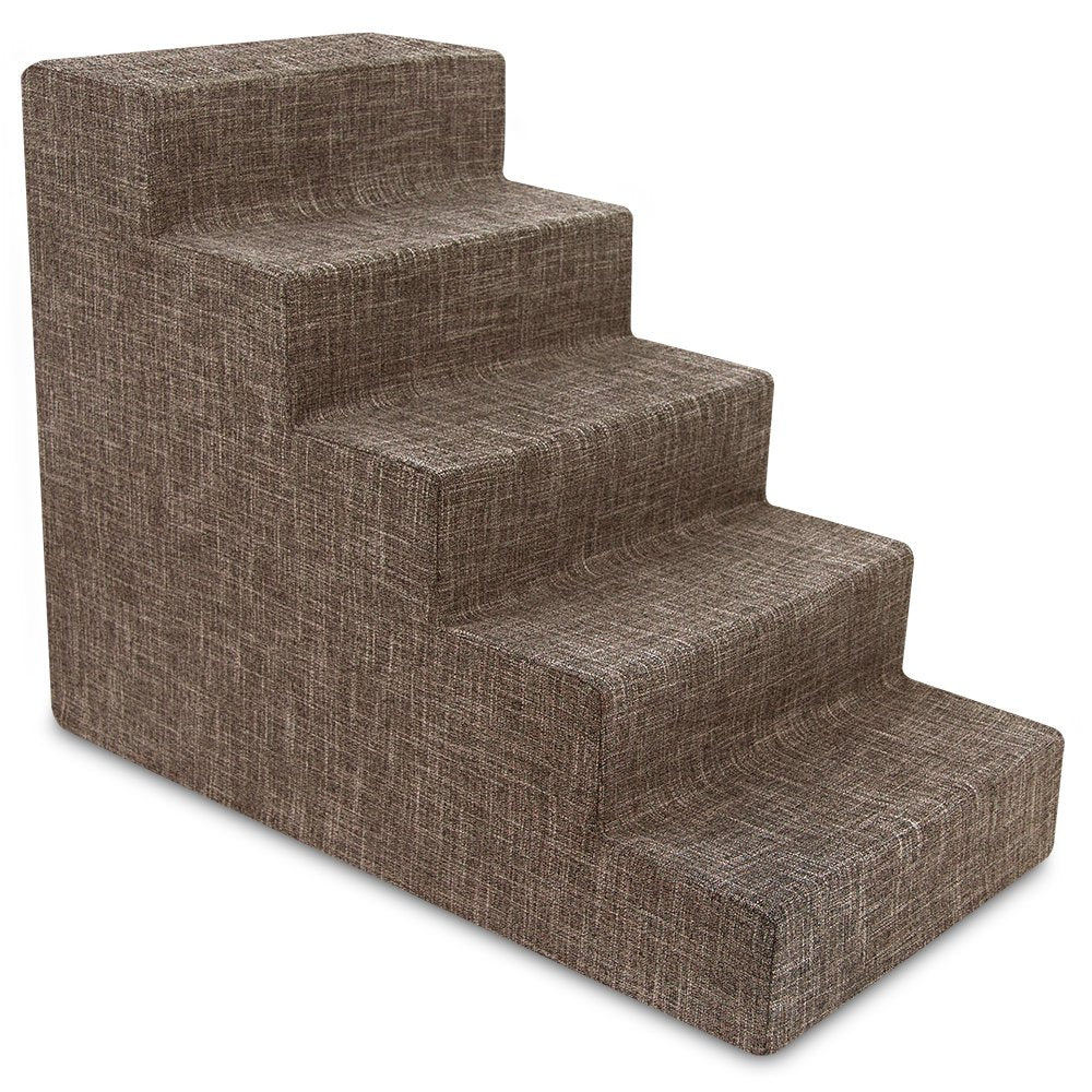 Best Pet Supplies Animal Stair in H: 22.5 Inches, Brown Linen