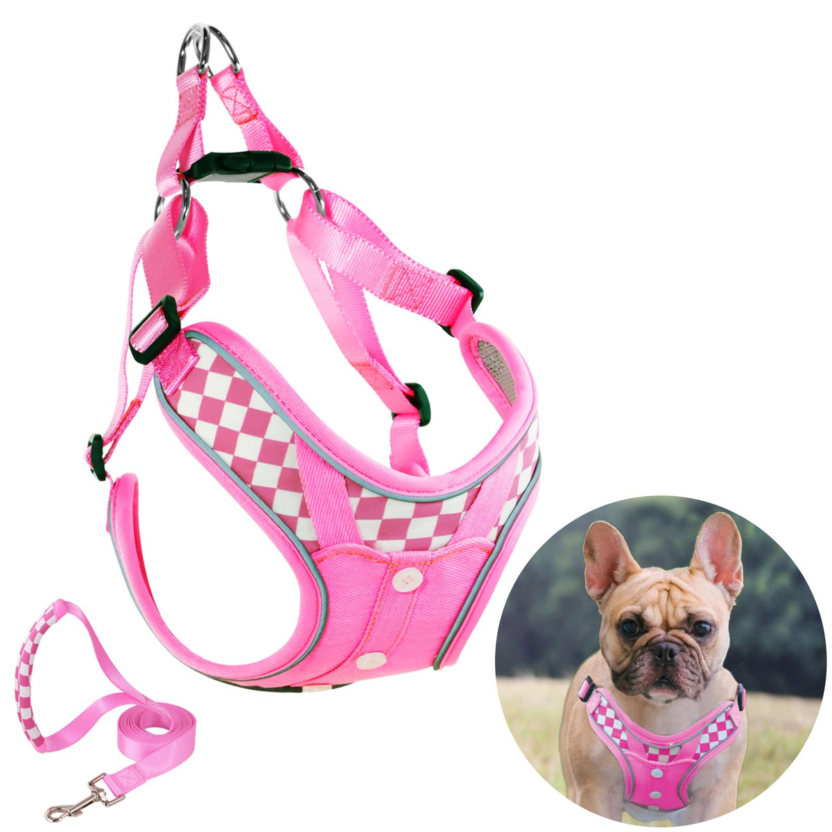 SAEGYPET Animal Harness in Medium, Pink (denim)