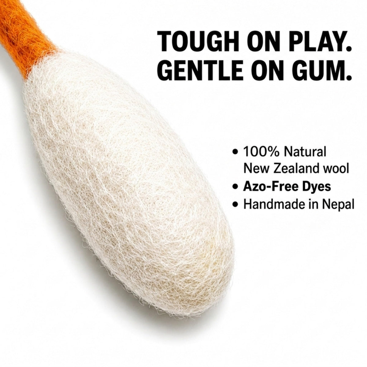 Glaciart One Pet Toy in Regular, Orange Swabs