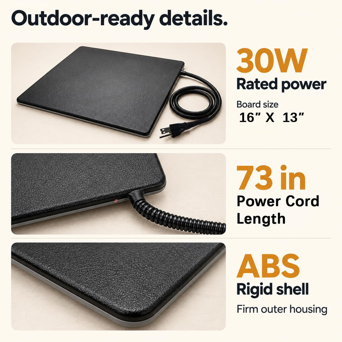 PetTemp Pet Bed Mat in M: 16" x 13", Black