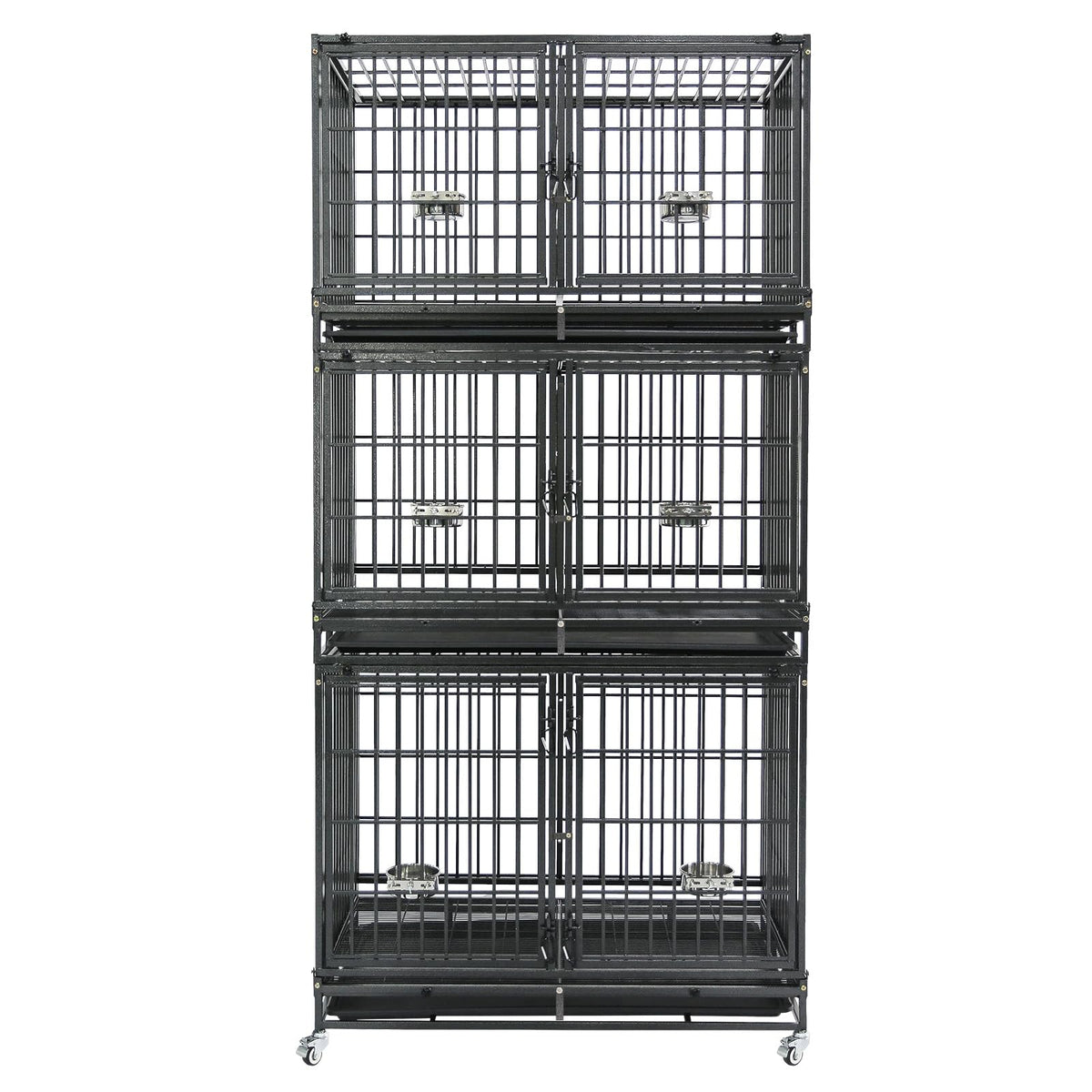 Homey Pet Animal Cage in 42.5"L x 28.0"W x 88.0"H, Black