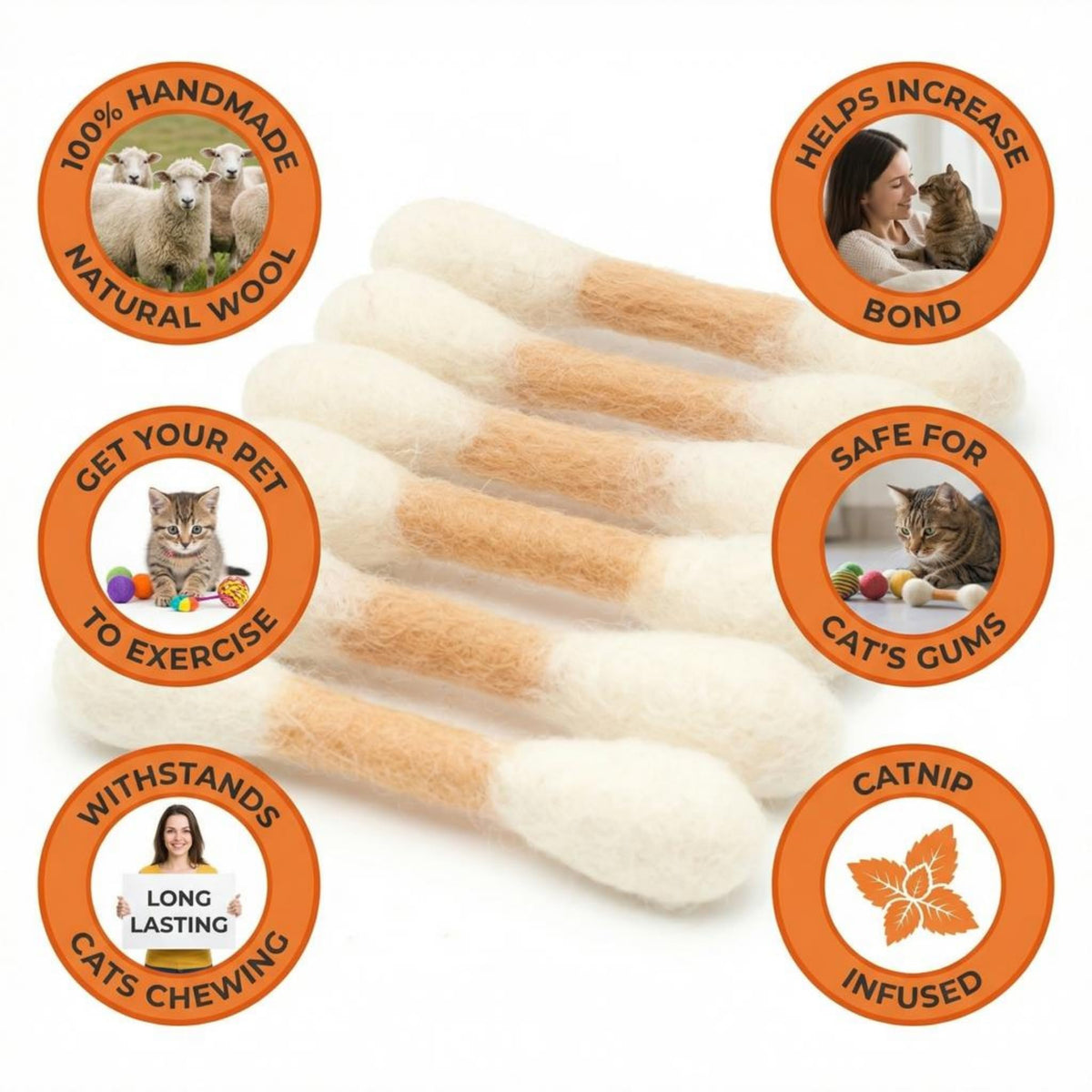 Glaciart One Pet Toy in Mini, Beige Swabs
