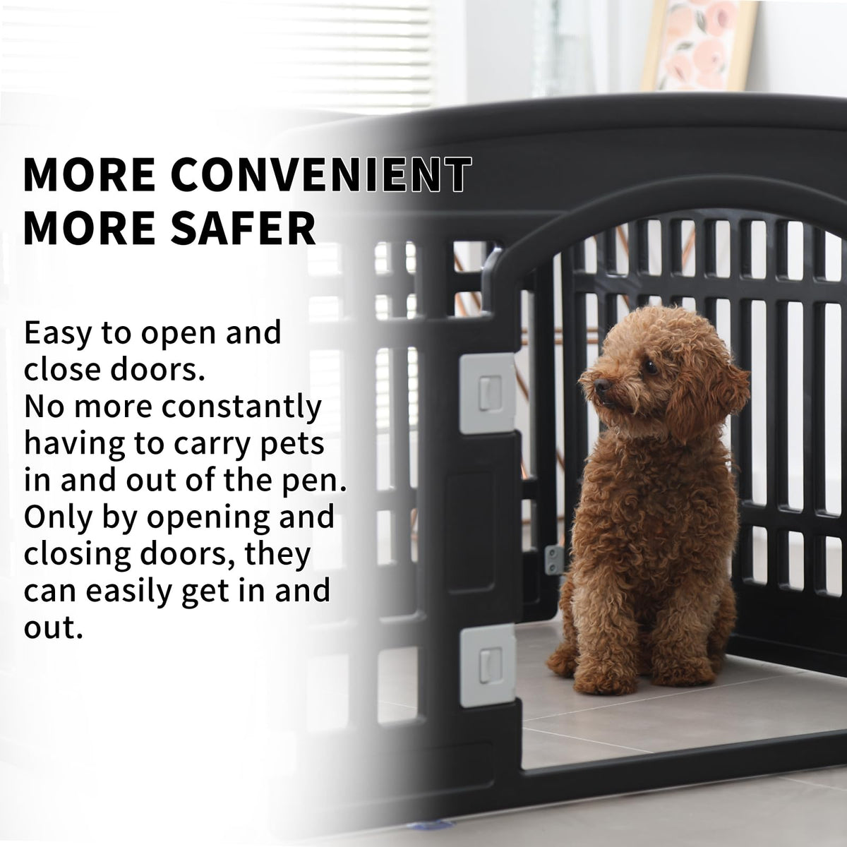 Gupamiga Pet Playpen in Black