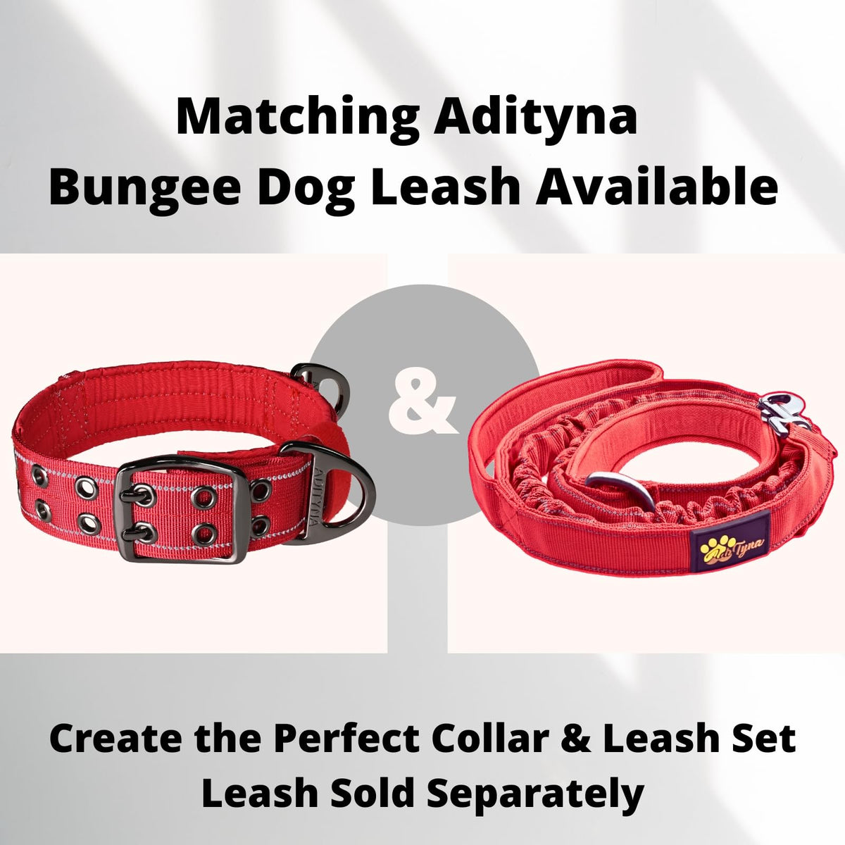 ADITYNA Animal Collar in Extra-Large: Fit 24-30" Neck, Red