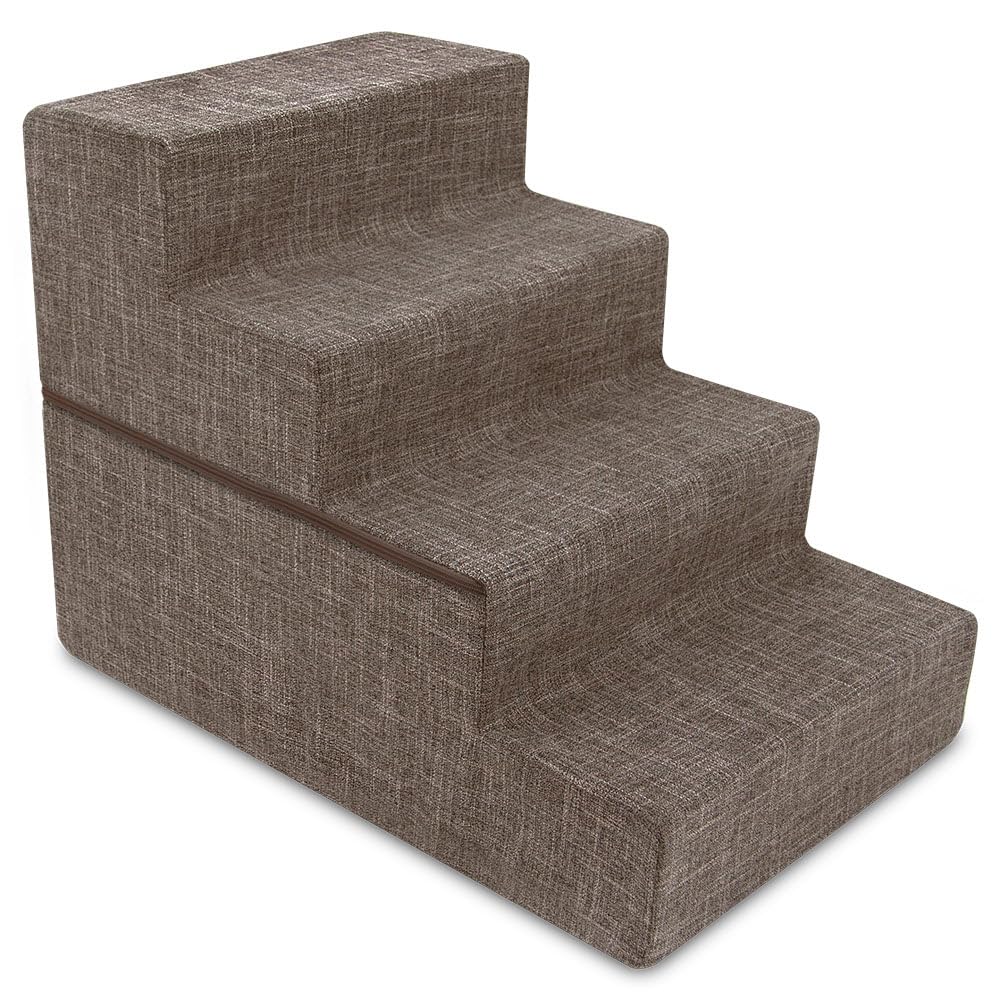 Best Pet Supplies Animal Stair in H: 22 Inches (Foldable), Brown Linen