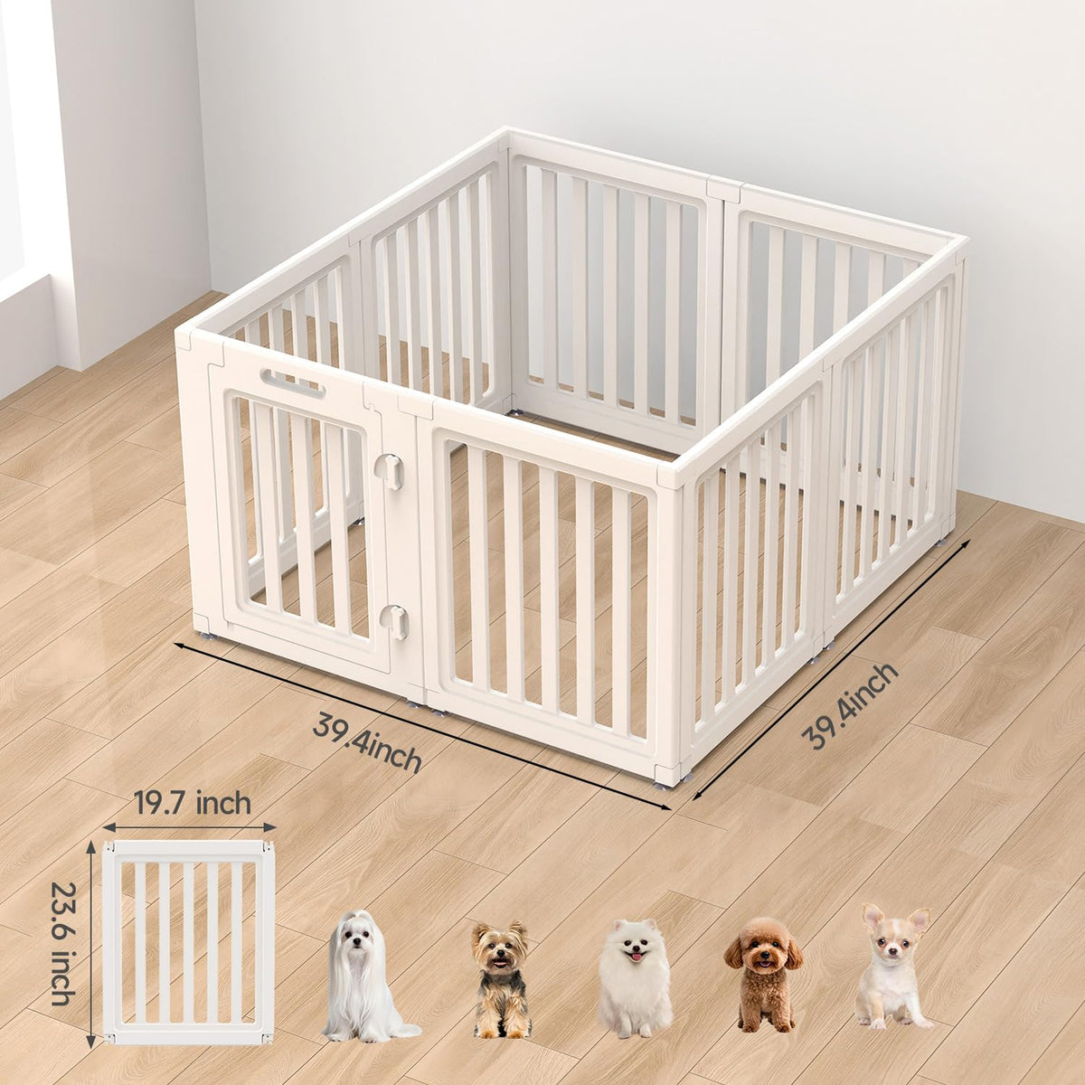 everfront Pet Playpen in 24", White