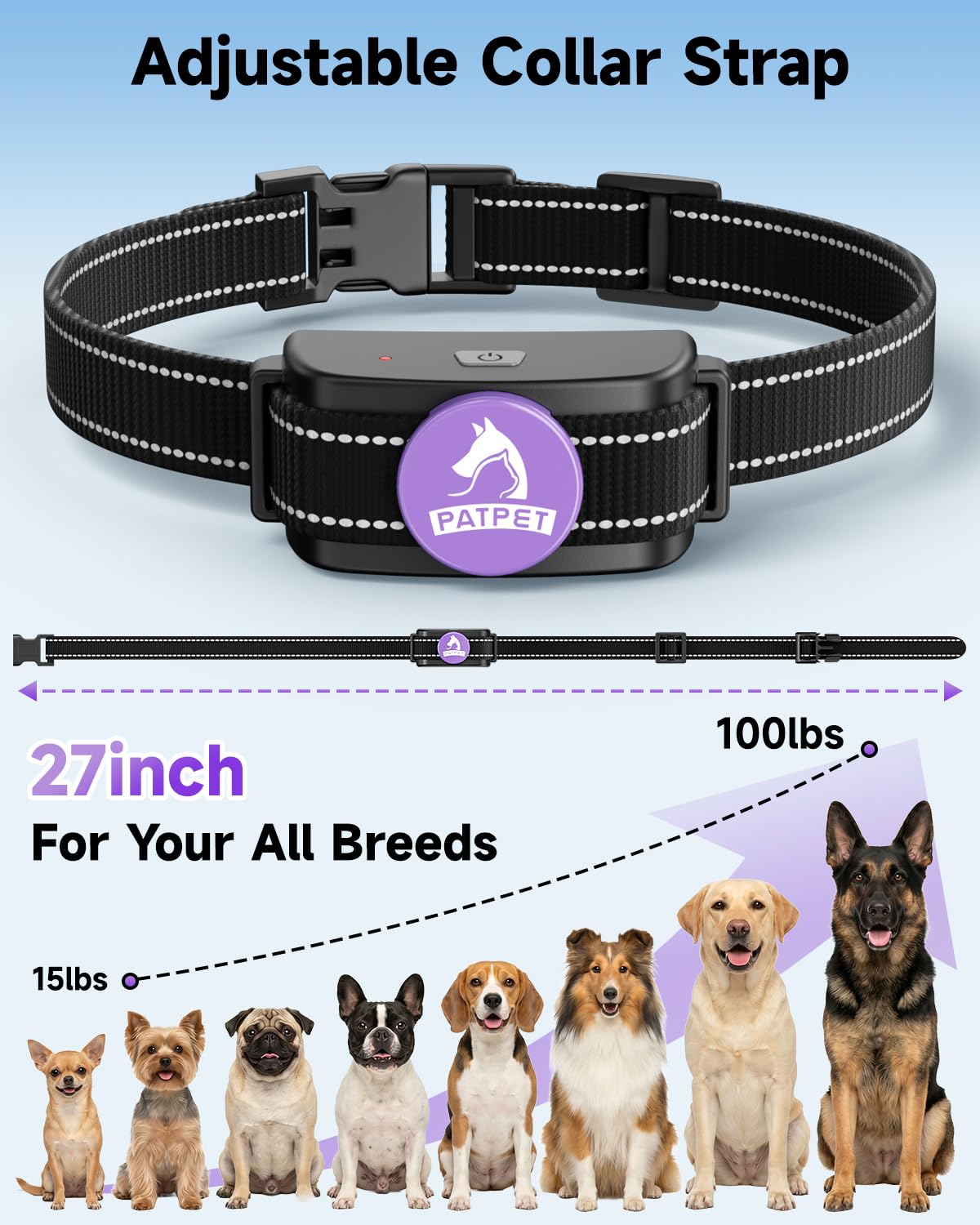 PATPET Animal Collar in 1 Collar, Purple