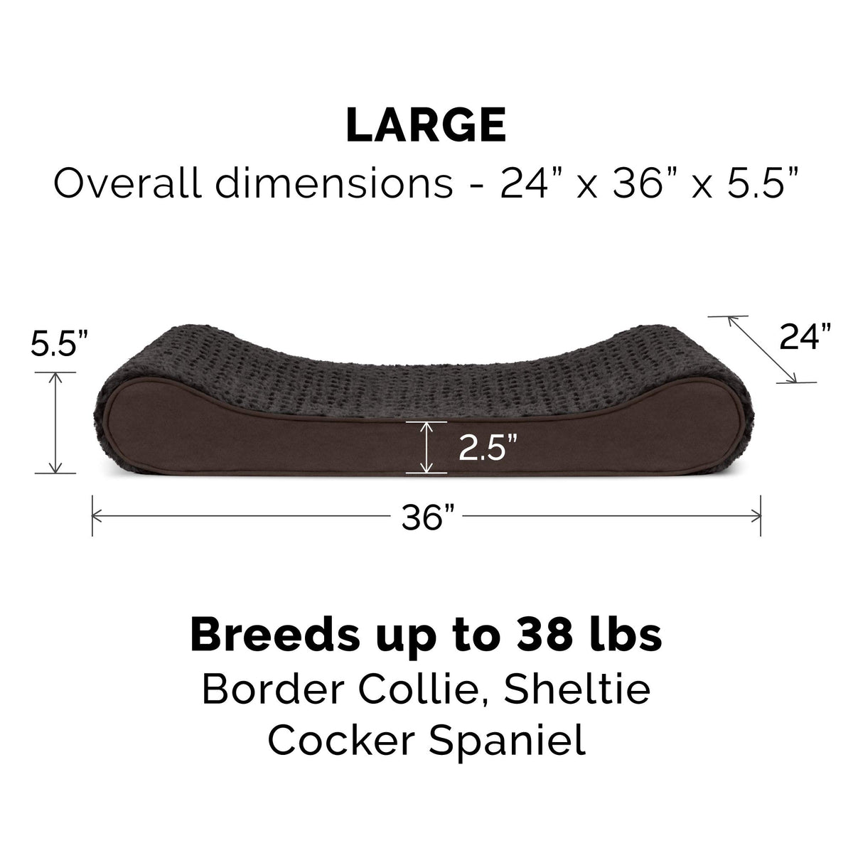 Furhaven Pet Bed Mat in Large, Ultra Plush (Chocolate)