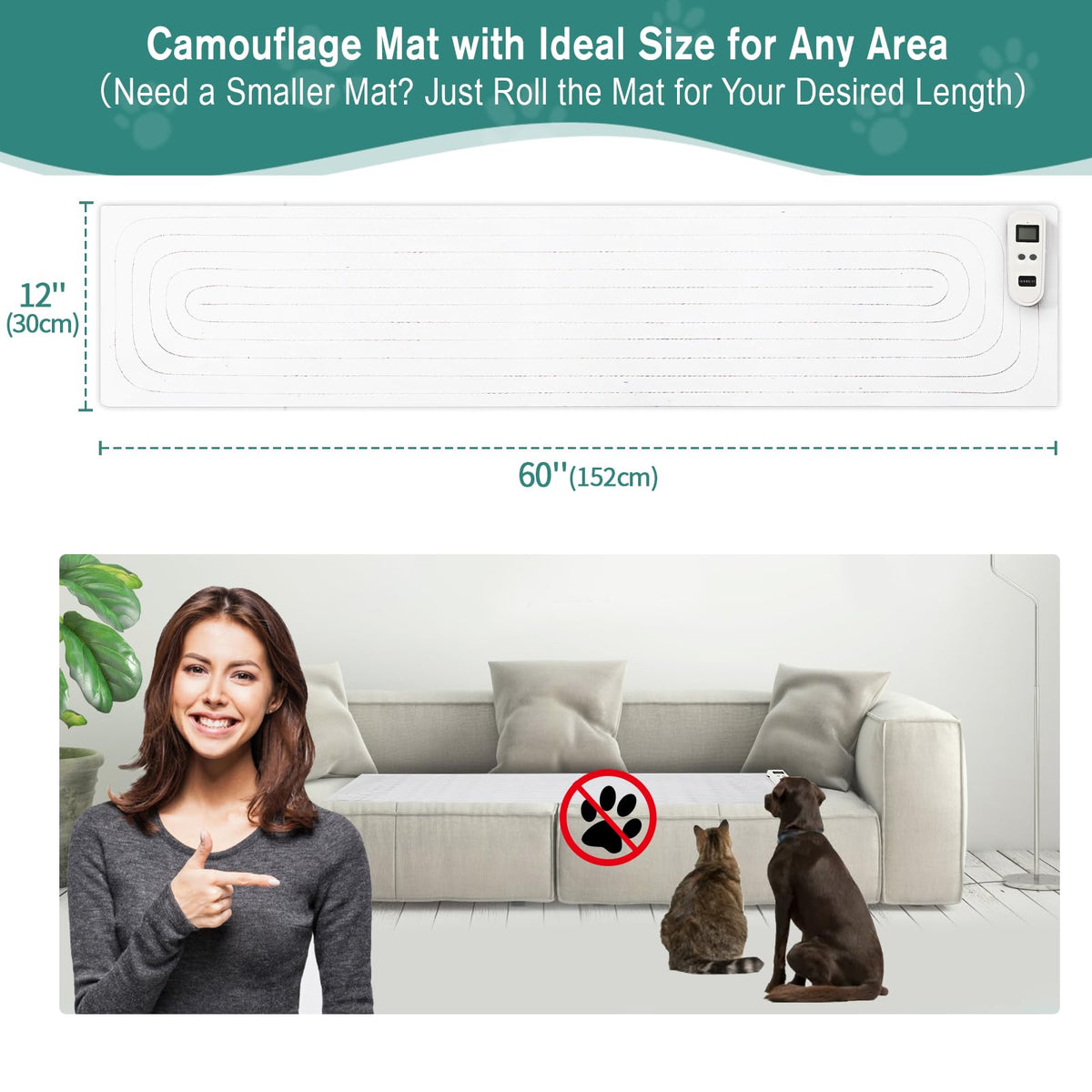 SEERWAY Pet Supplies in 60"x 12" Sofa, Transparent