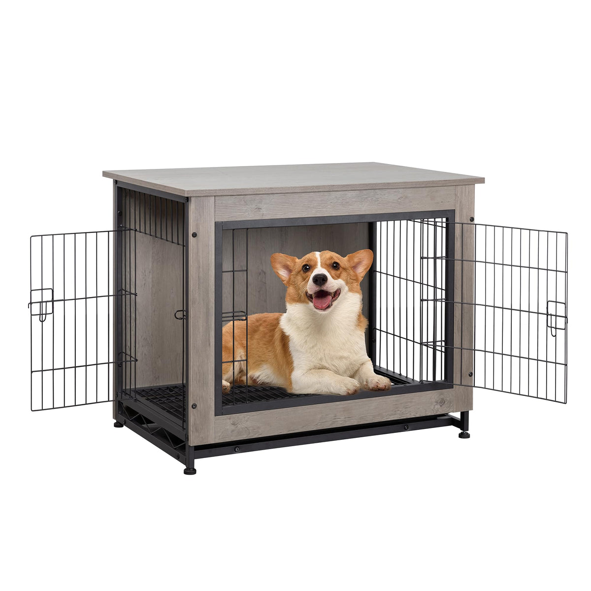 Shintenchi Animal Cage in 32.5"L x 22"W x 25.2"H, Grey