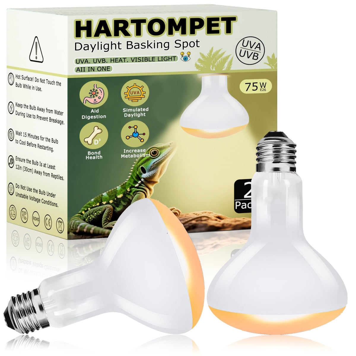 HARTOMPET Light Bulb in 75W - 2.5", Yellow