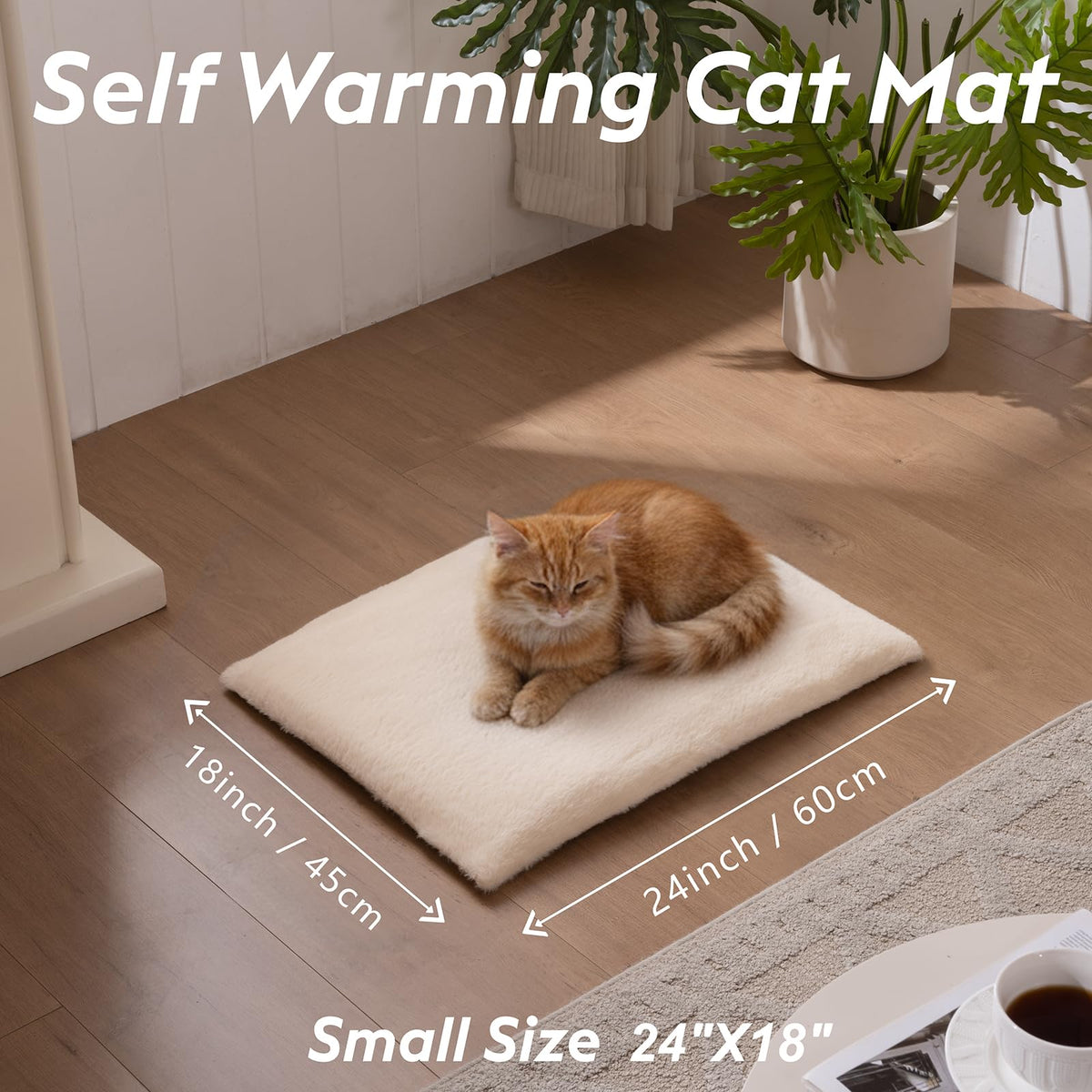 FunFurry Pet Bed Mat in 24" X 18", Ivory