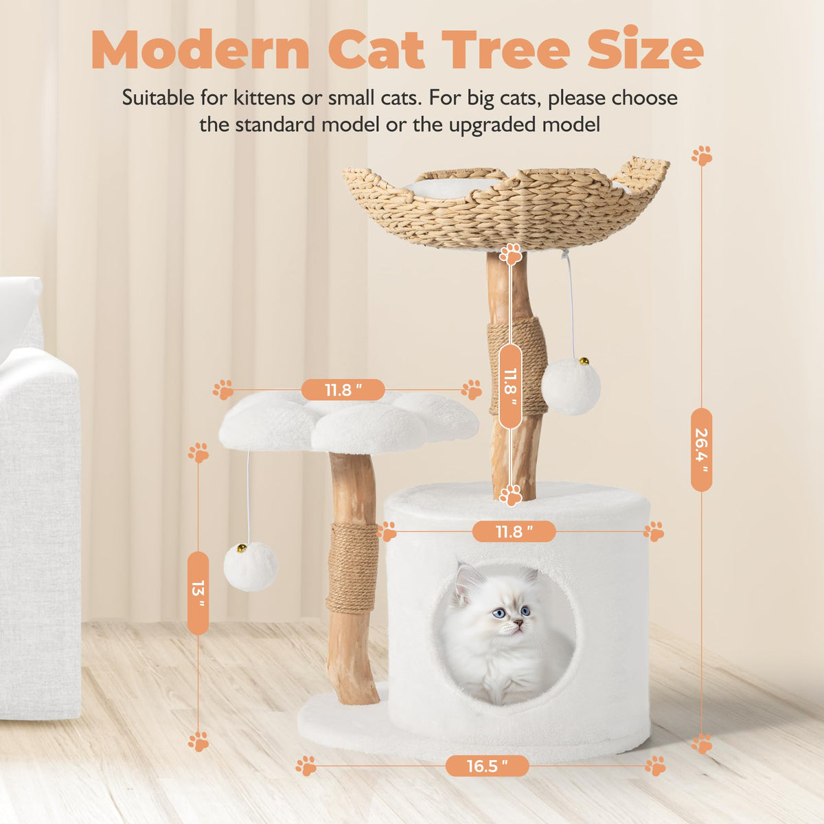 Easyego Pet Activity Structure in 26.3'', White