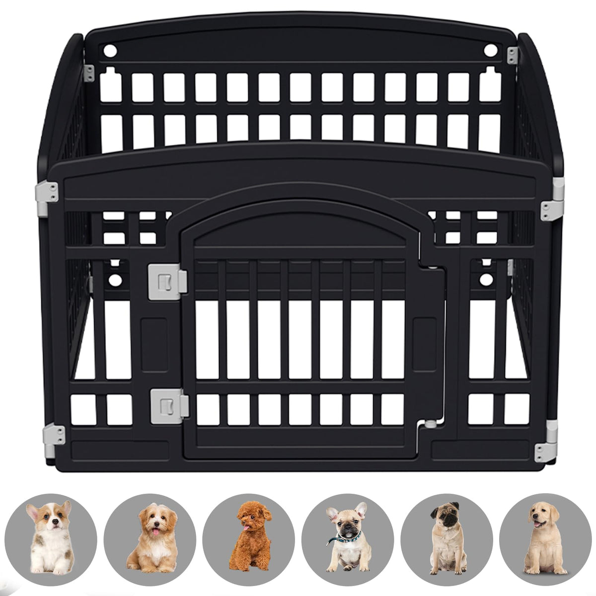Gupamiga Pet Playpen in Black