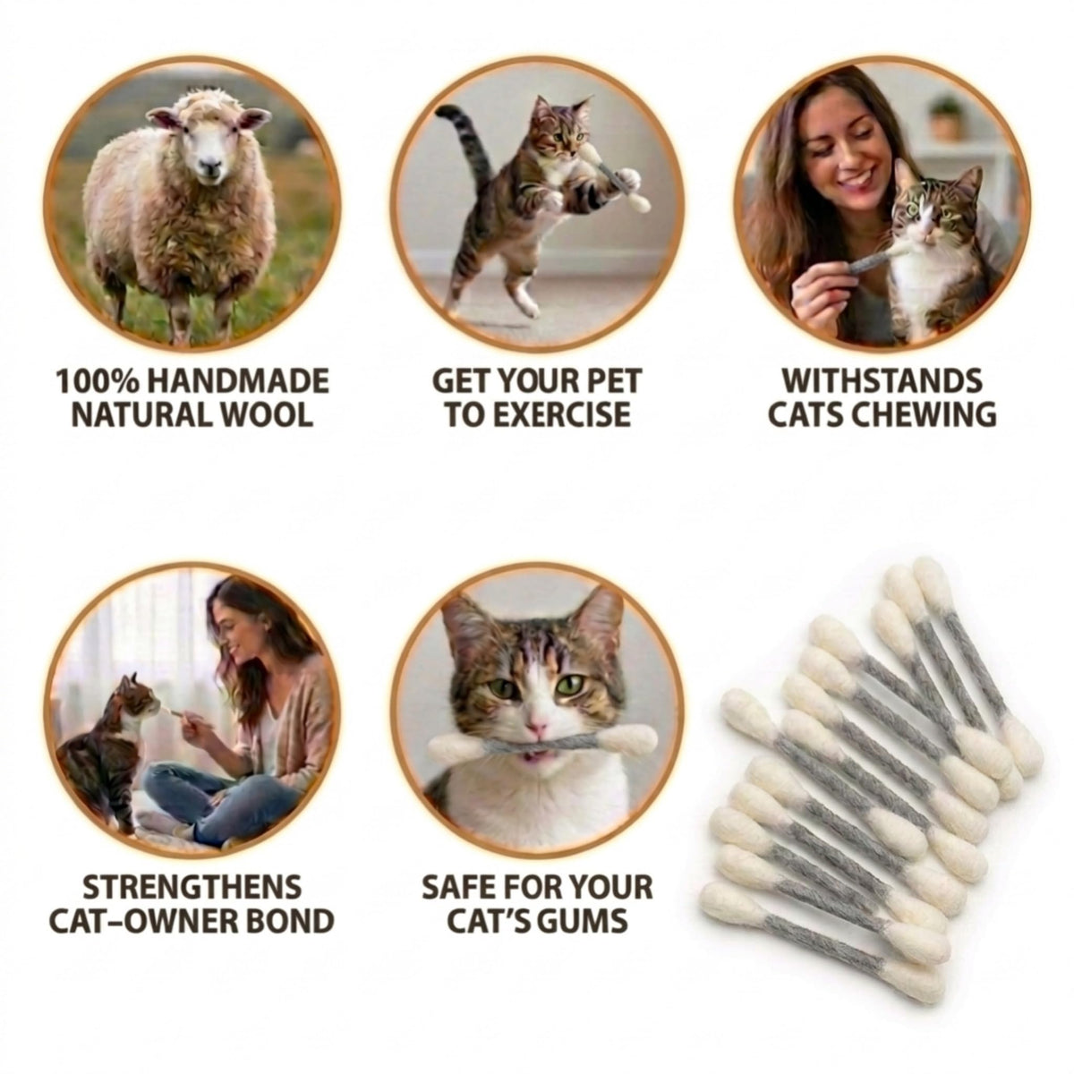 Glaciart One Pet Toy in Regular, Grey Swabs