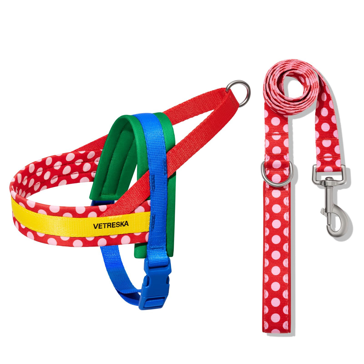 VETRESKA Animal Harness in L(Chest: 27.2"-37"), Chroma Red