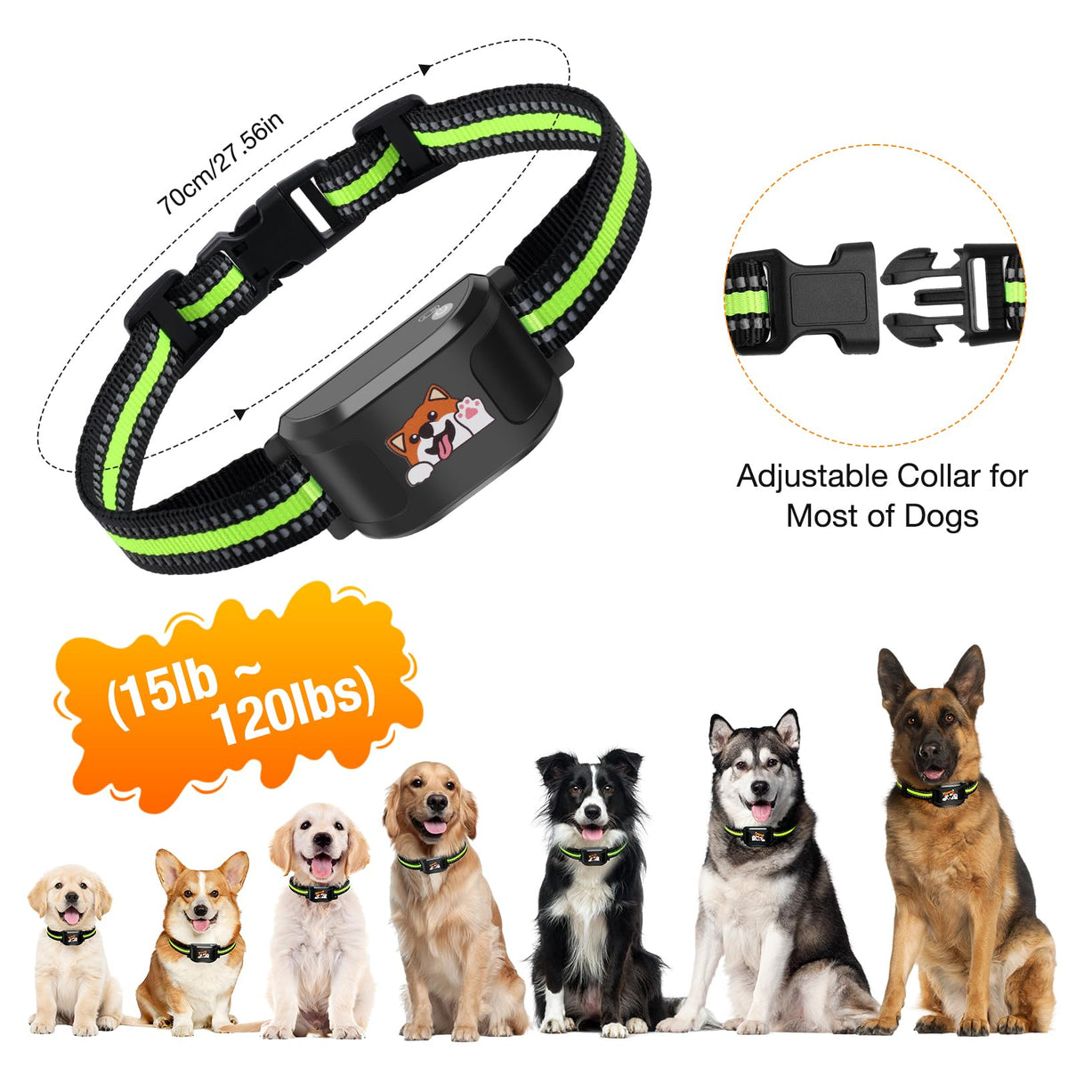 KJEFYPETZN Animal Collar in Small, Medium, Large, black-1