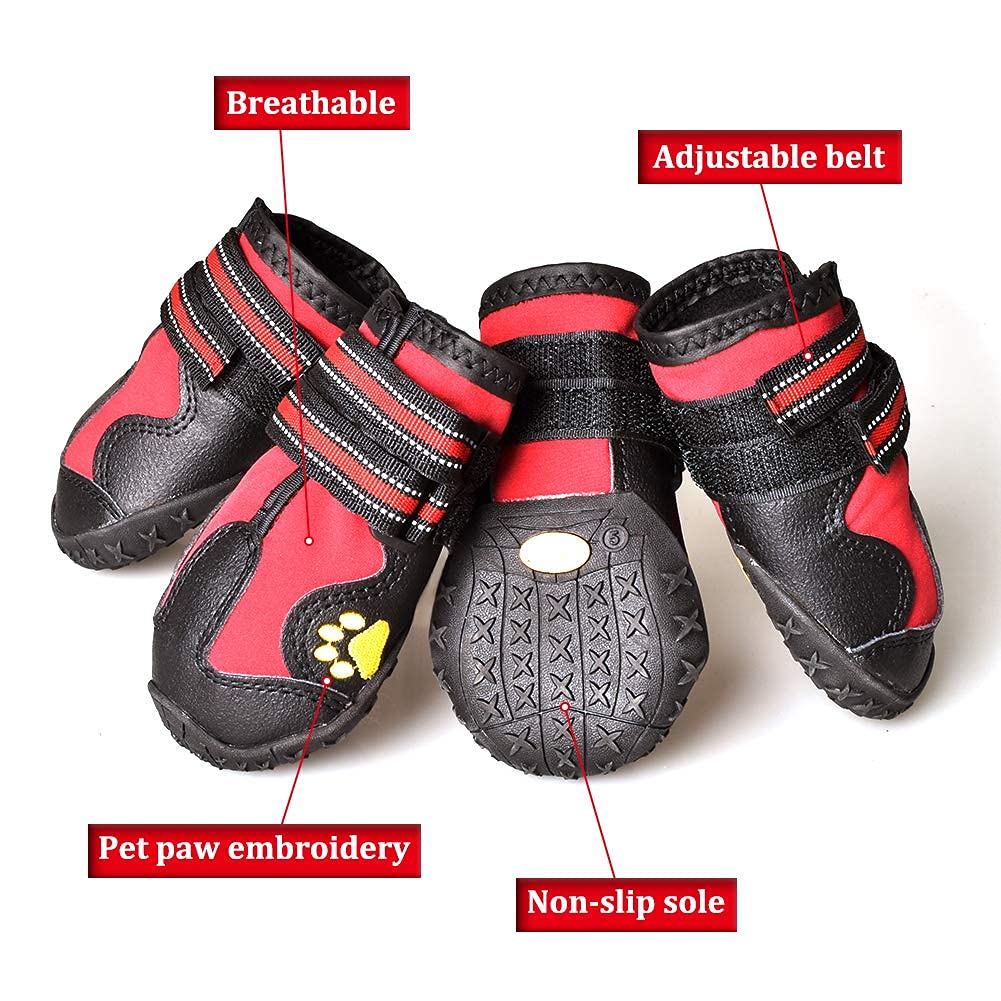 CovertSafe& Paw Hoof Protector in Size 2: （2.4''x1.7'')(L*W) for 14-27 lbs, Red
