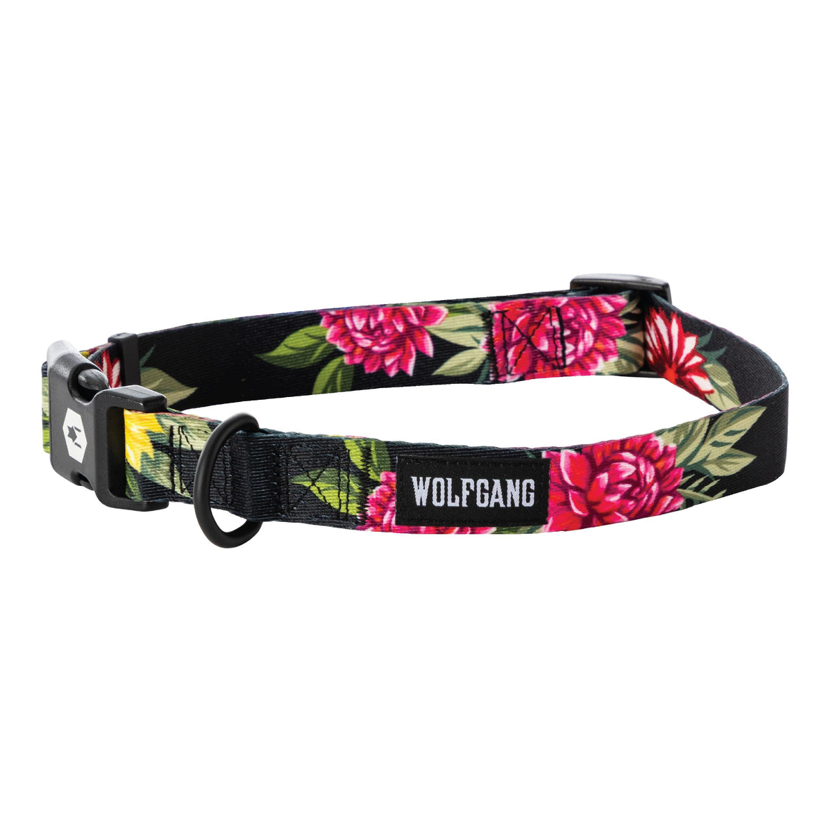 Wolfgang Man & Beast Animal Collar in Small (5/8 Inch x 8-12 Inch), DarkFloral Print