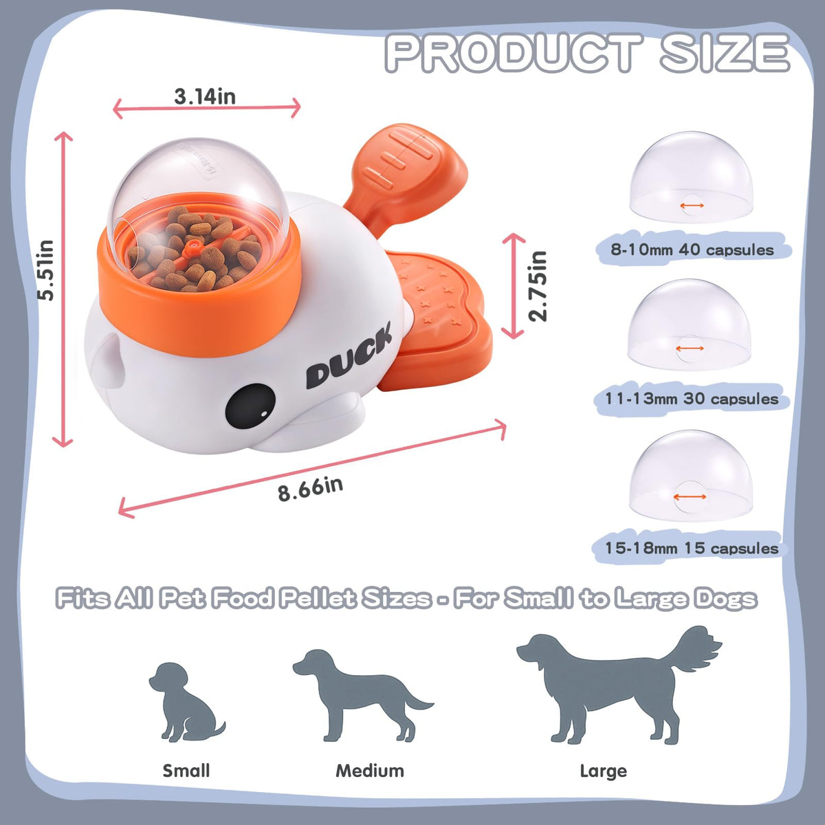 Star&Mi Pet Feeder in Duck-White