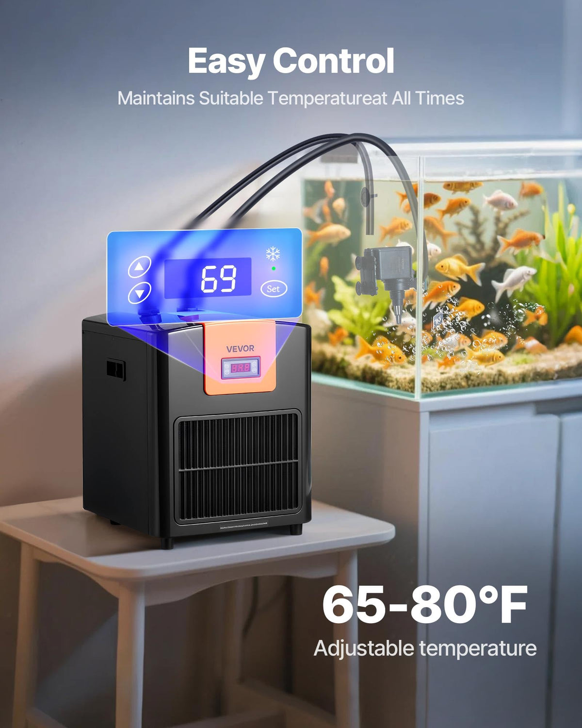 VEVOR Vivarium in 1/3 HP - Upgrade, Black