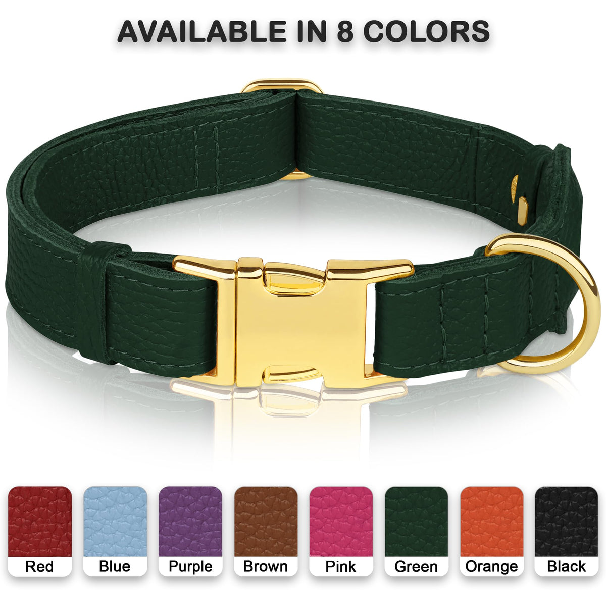 BUDKAS Animal Collar in XS, 9"-12" Neck Fit, Green