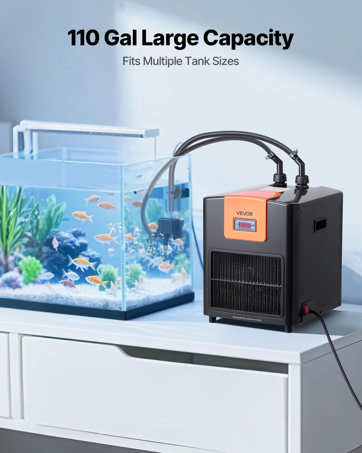 VEVOR Vivarium in 1/3 HP - Upgrade, Black