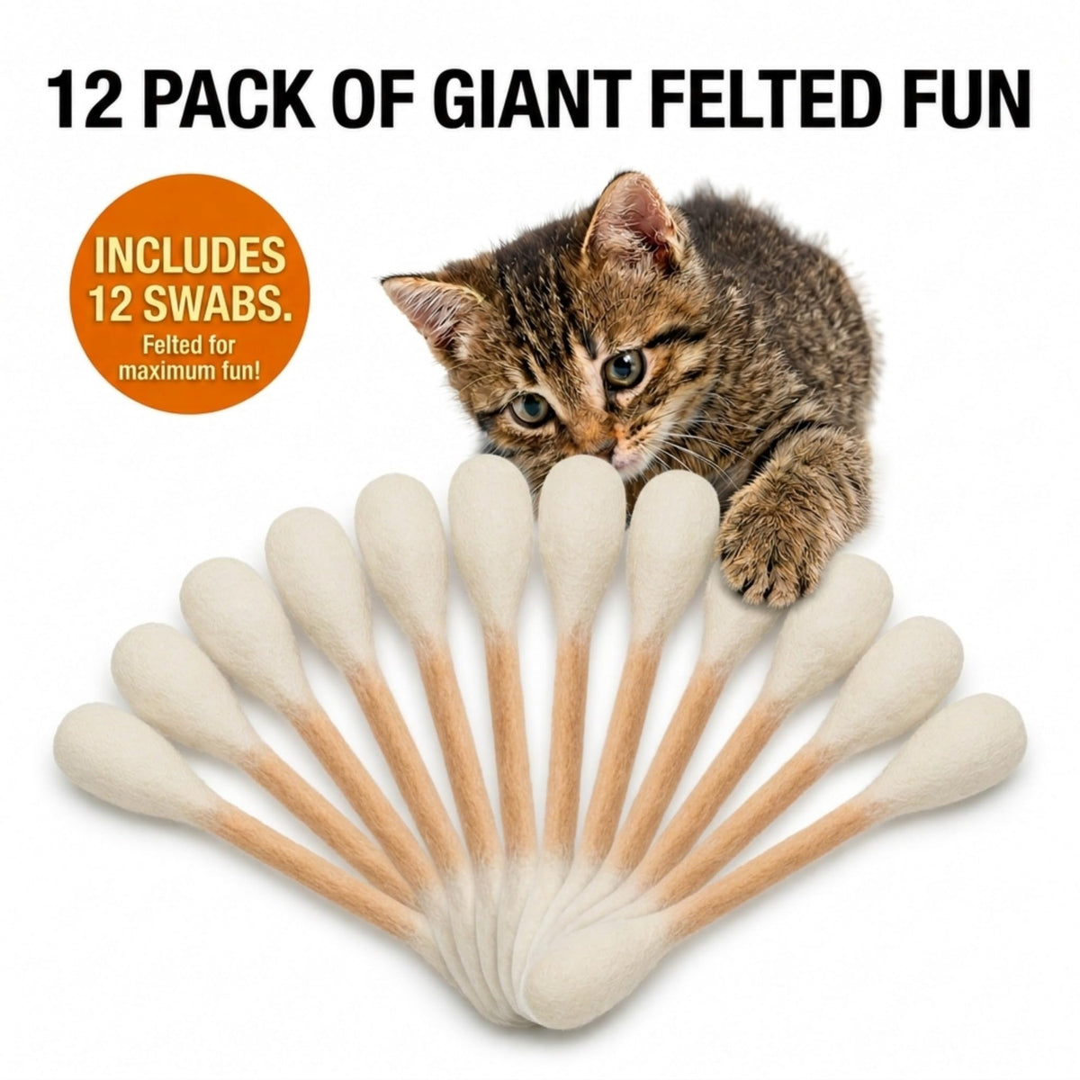 Glaciart One Pet Toy in Regular, Beige Swabs 12pcs