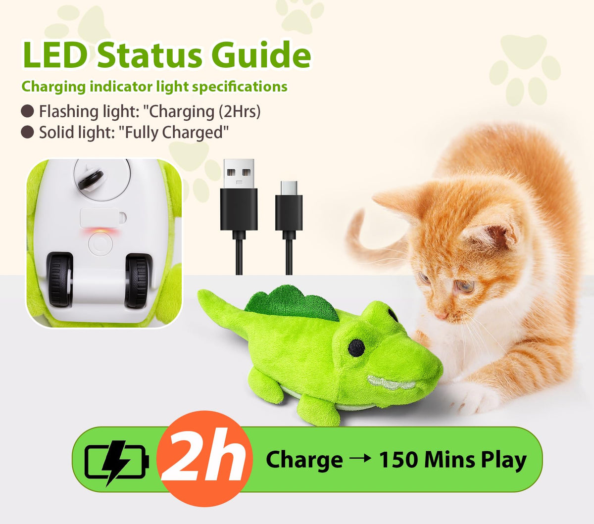 ZeLing HTL Pet Toy in Smooth, Green