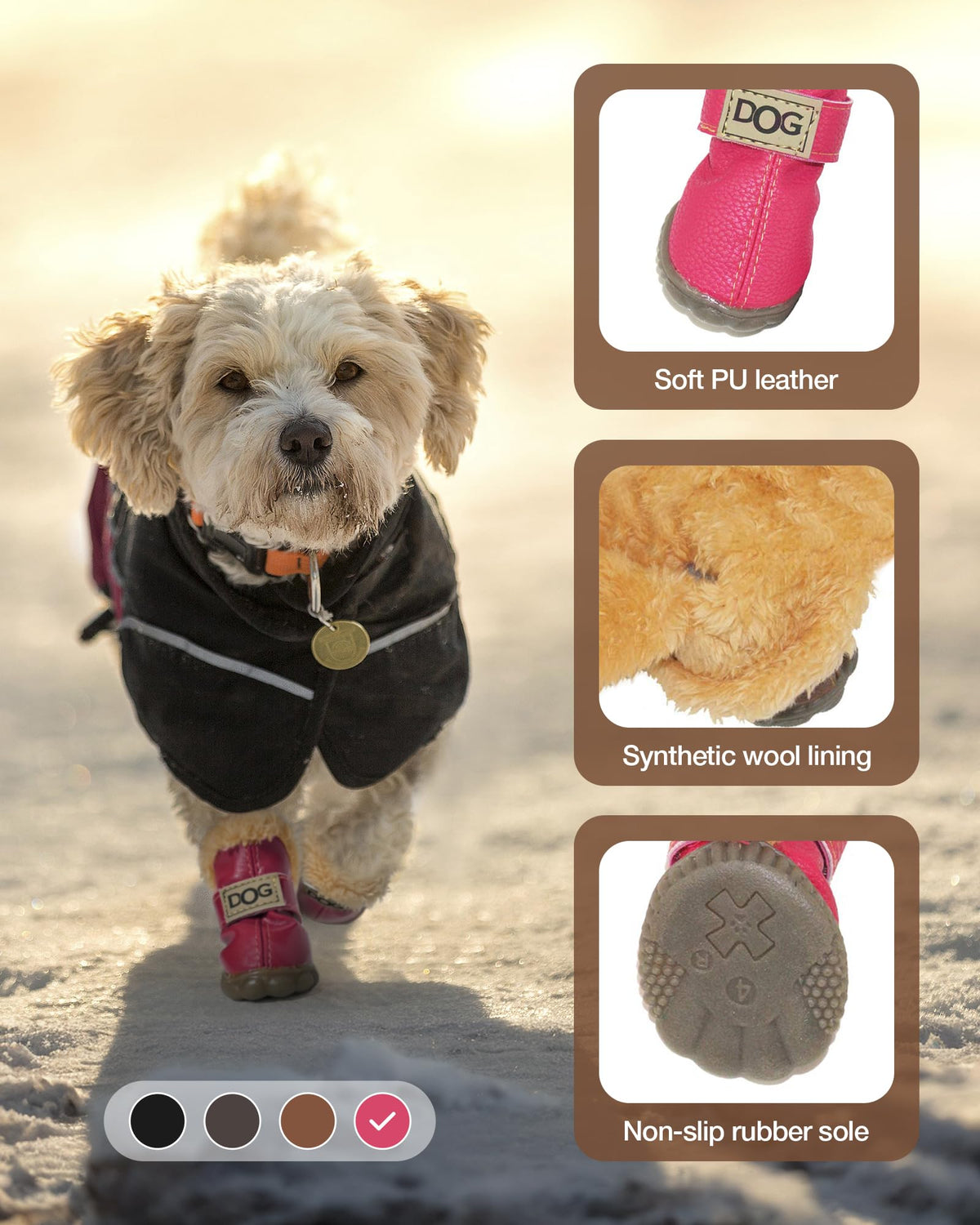 WINSOON Paw Hoof Protector in Size 1, Pink