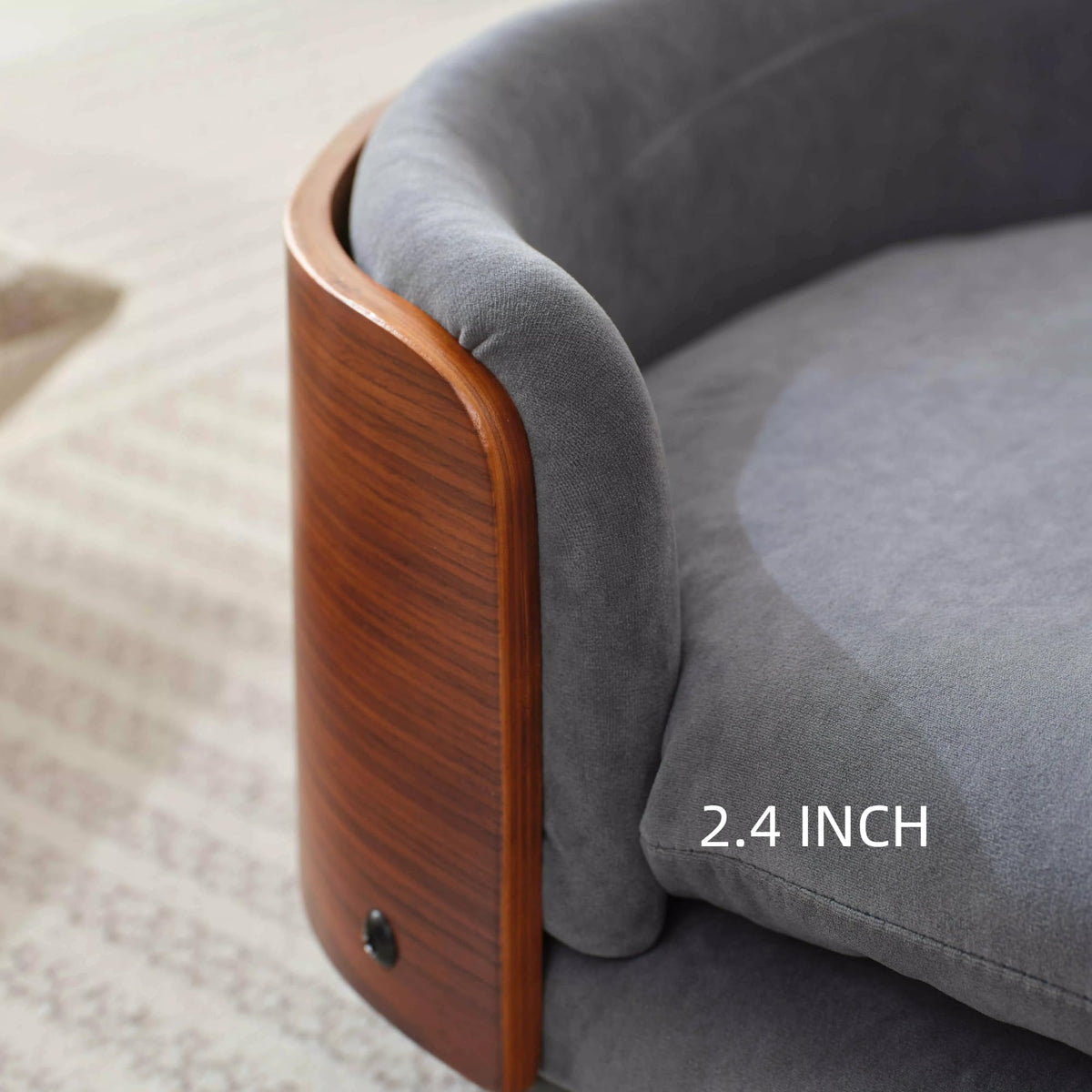 Trygoal Pet Bed Mat in 26.38, Dark Gray & Walnut