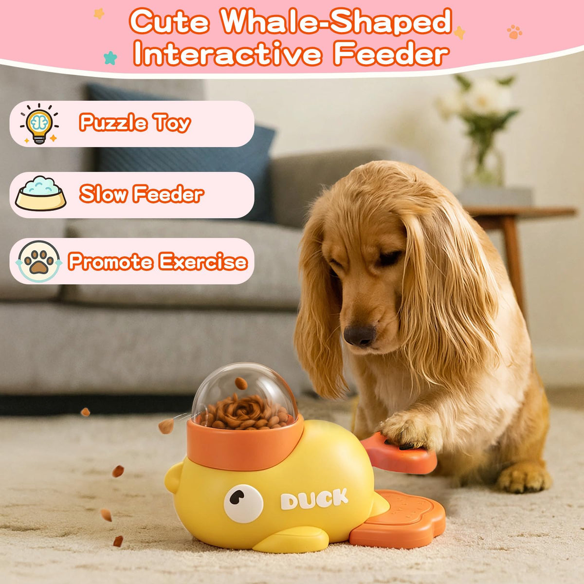 Star&Mi Pet Feeder in Duck-Yellow