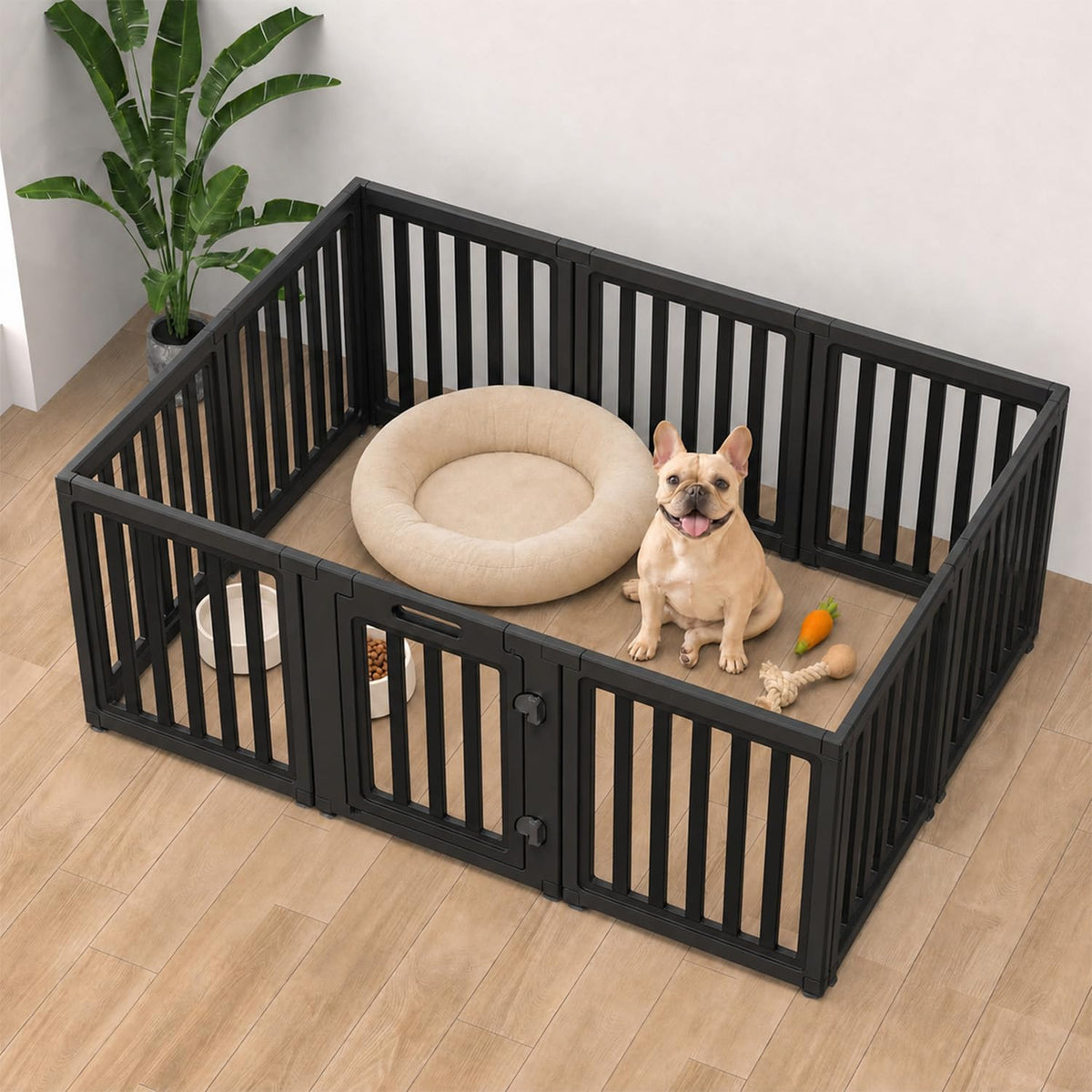 everfront Pet Playpen in 24", Black