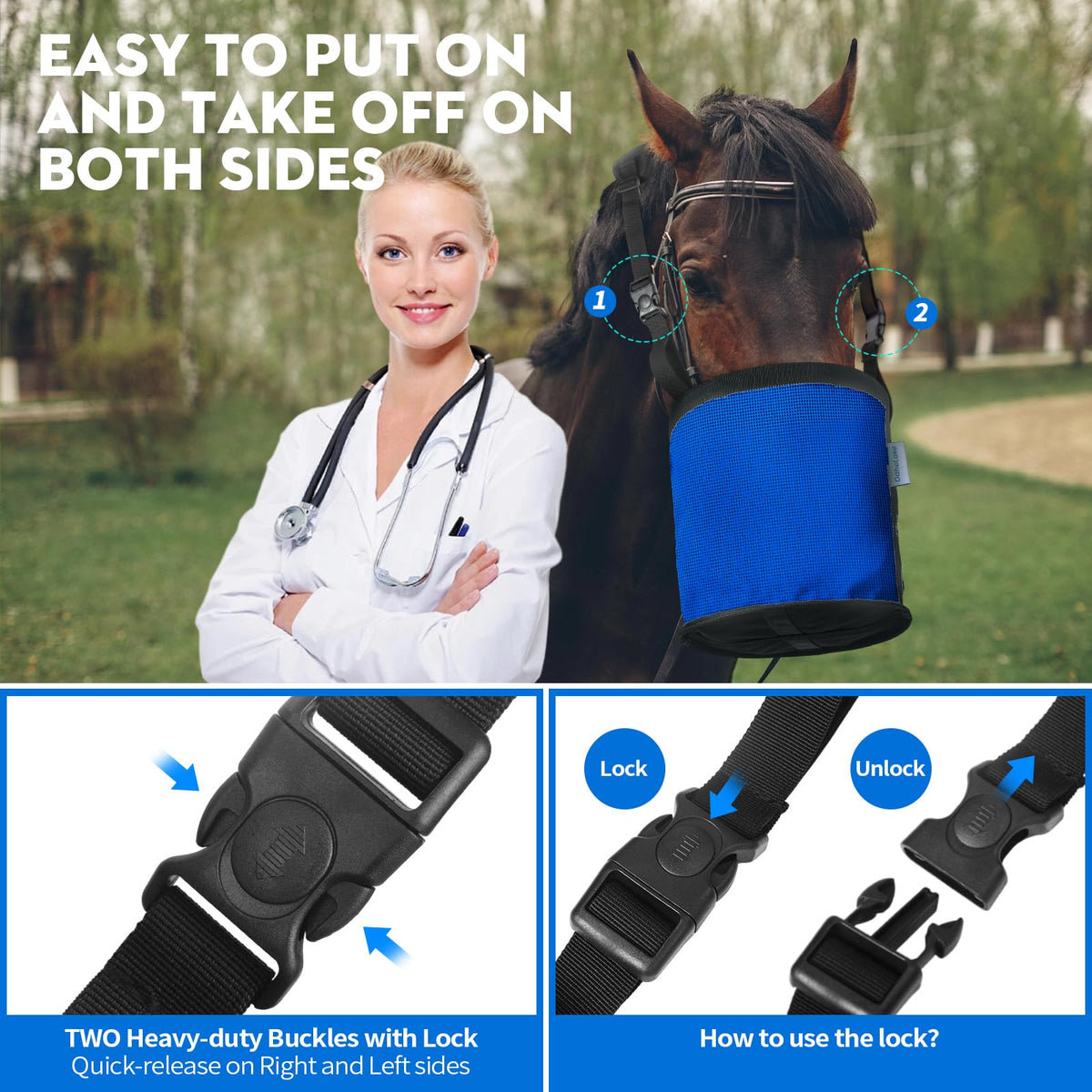 OAHELAKE Pet Supplies in Universal, 2 Pcs Blue