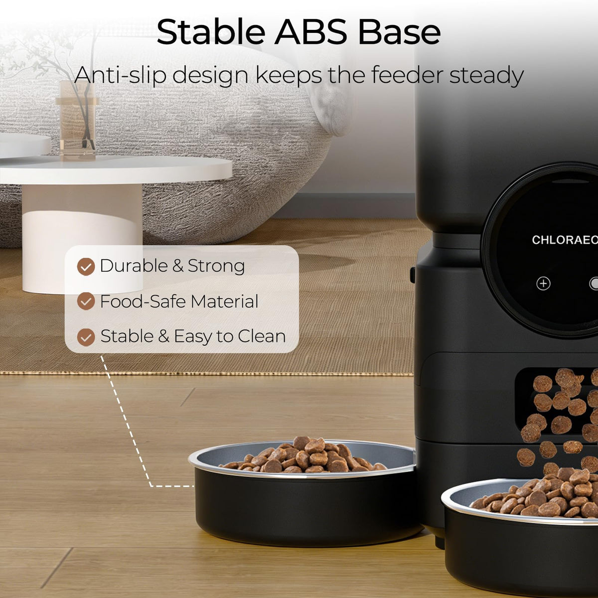 Chloraeon Pet Feeder in Black