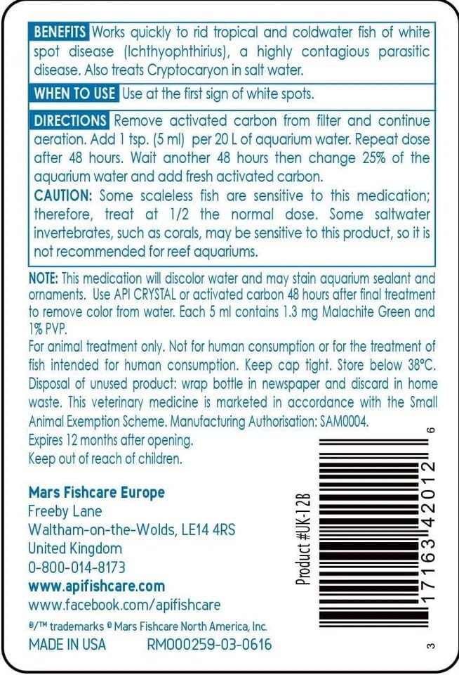 API Aquarium Pond Water Treatment in 4 fluid ounces, Liquid, Medication