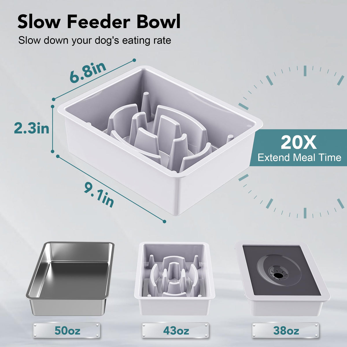 UPSKY Pet Feeder in E-3-in-1 (White)