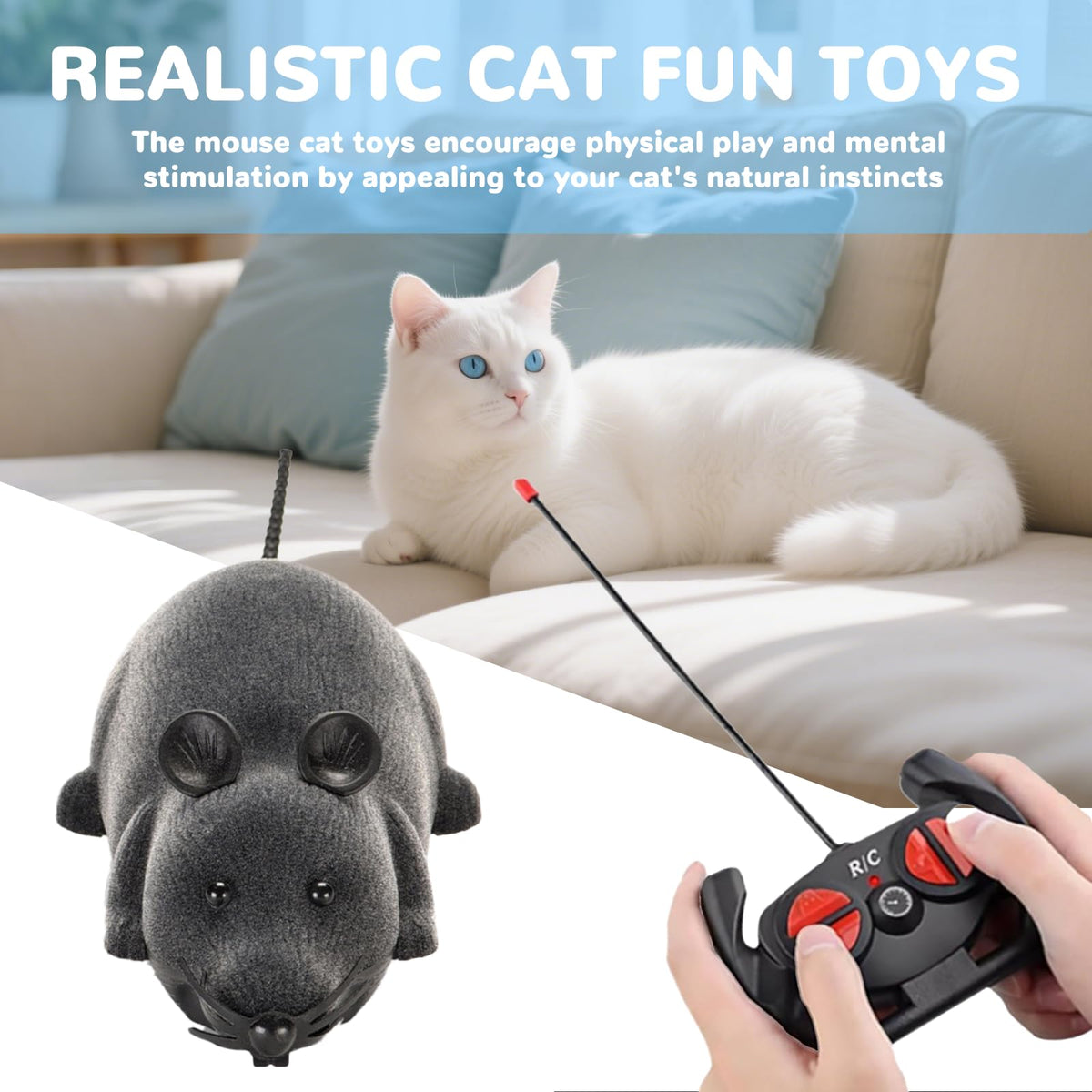 Pixibond Pet Toy in 15 x 9 x 7cm/5.9 x 3.5 x 2.8inch, Grey