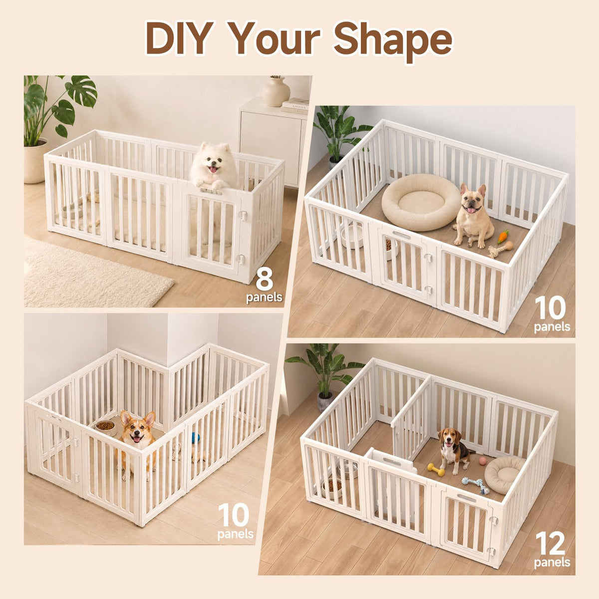 everfront Pet Playpen in 24", White