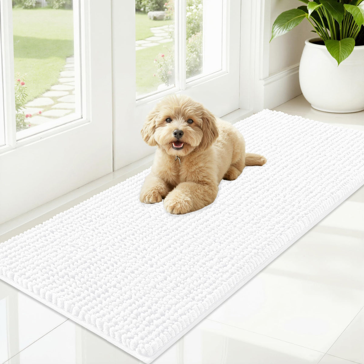 OLANLY Pet Bed Mat in 47" X 20", White