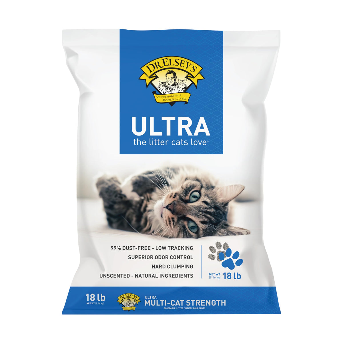 Dr. Elsey's Animal Litter in 18 lb, Ultra Blue