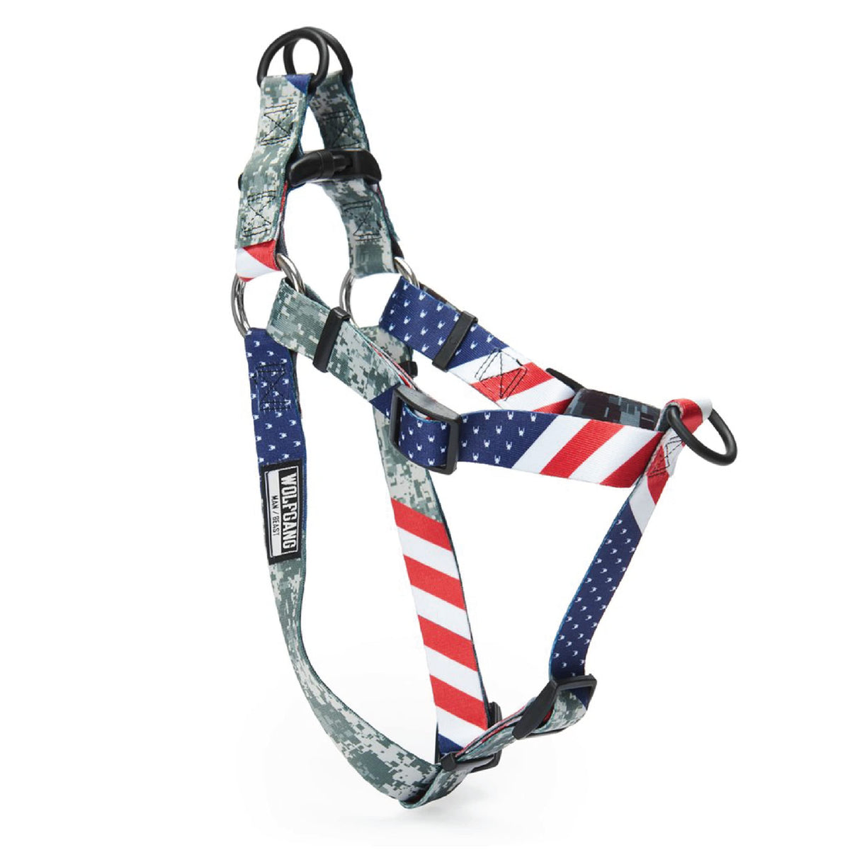 Wolfgang Man & Beast Animal Harness in Large (1 Inch x 20-30 Inch), Digital Dog Print