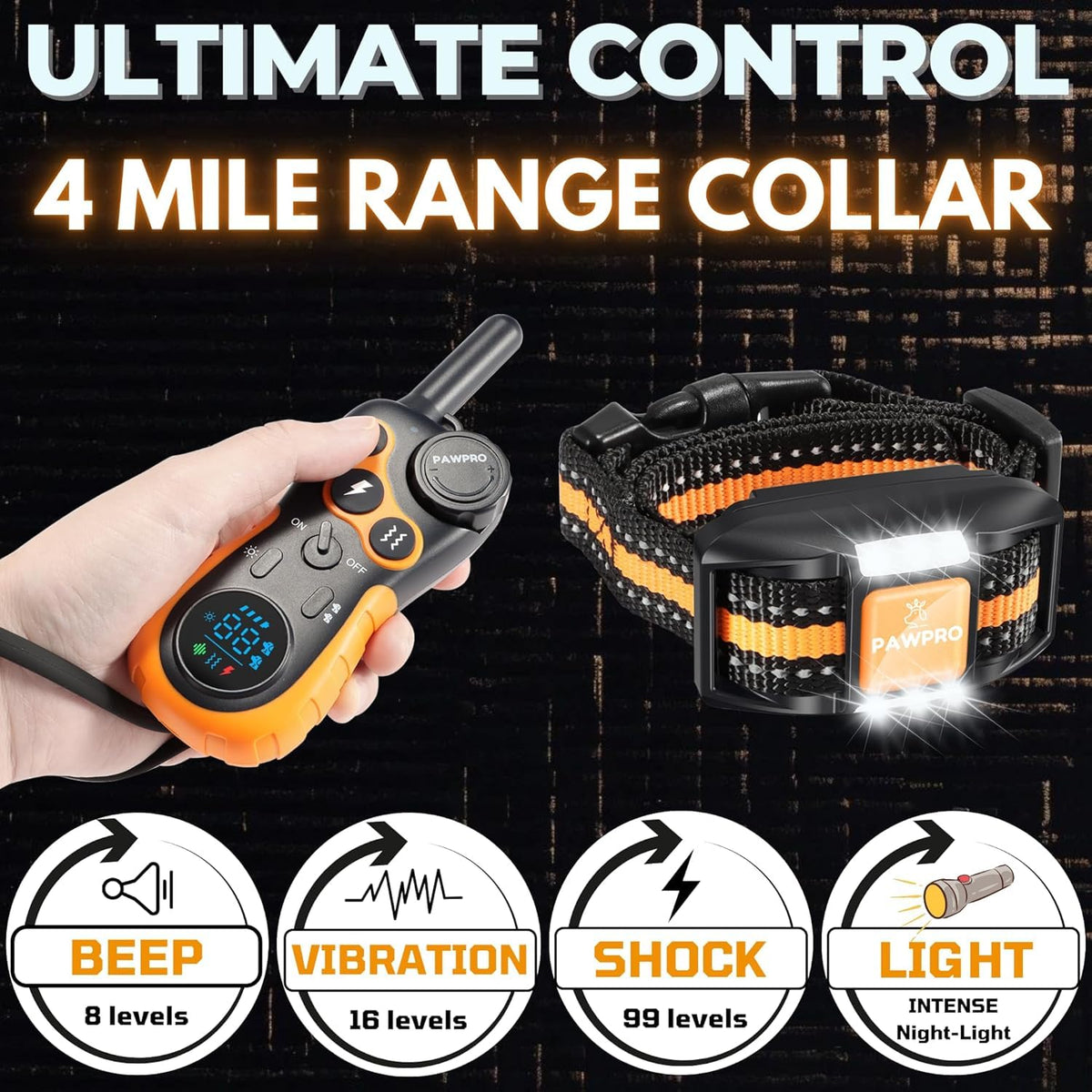 PAWPRO Animal Collar in 2 Collars - Orange, Orange