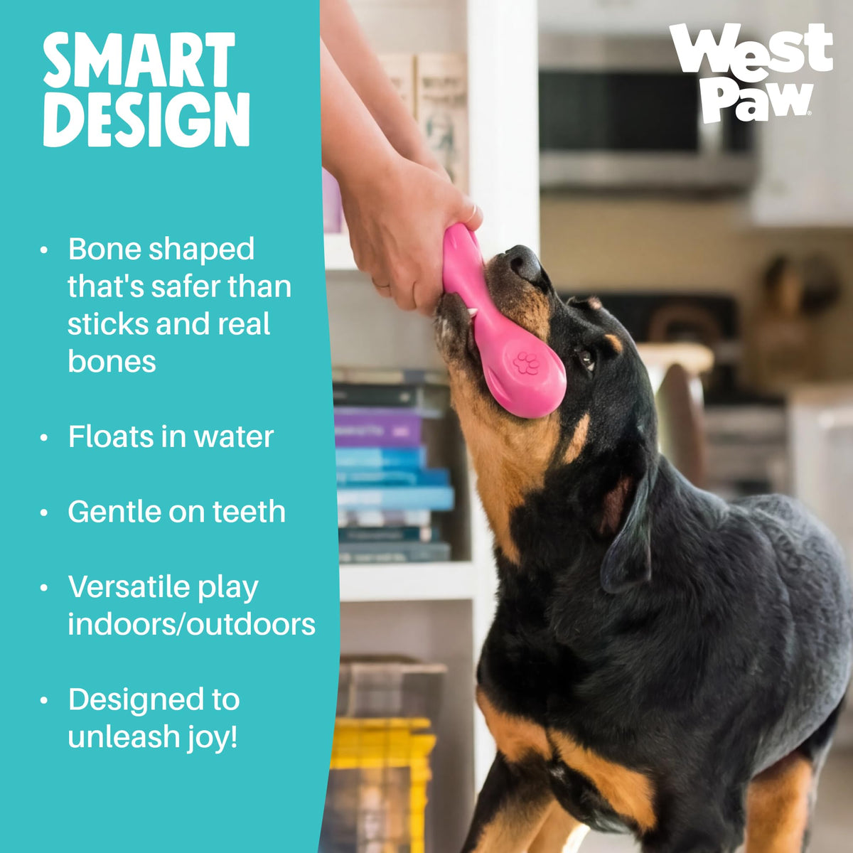 WEST PAW Pet Toy in Large, Teal