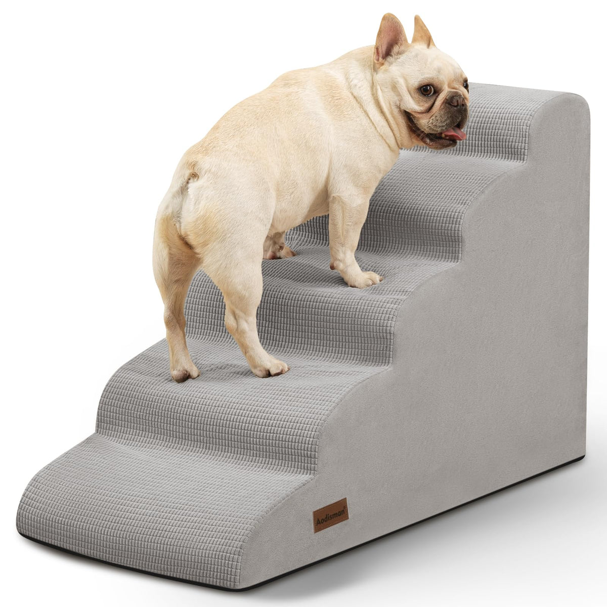 aodisman Animal Stair in Standard 5-Step 22.2"H, Light Grey