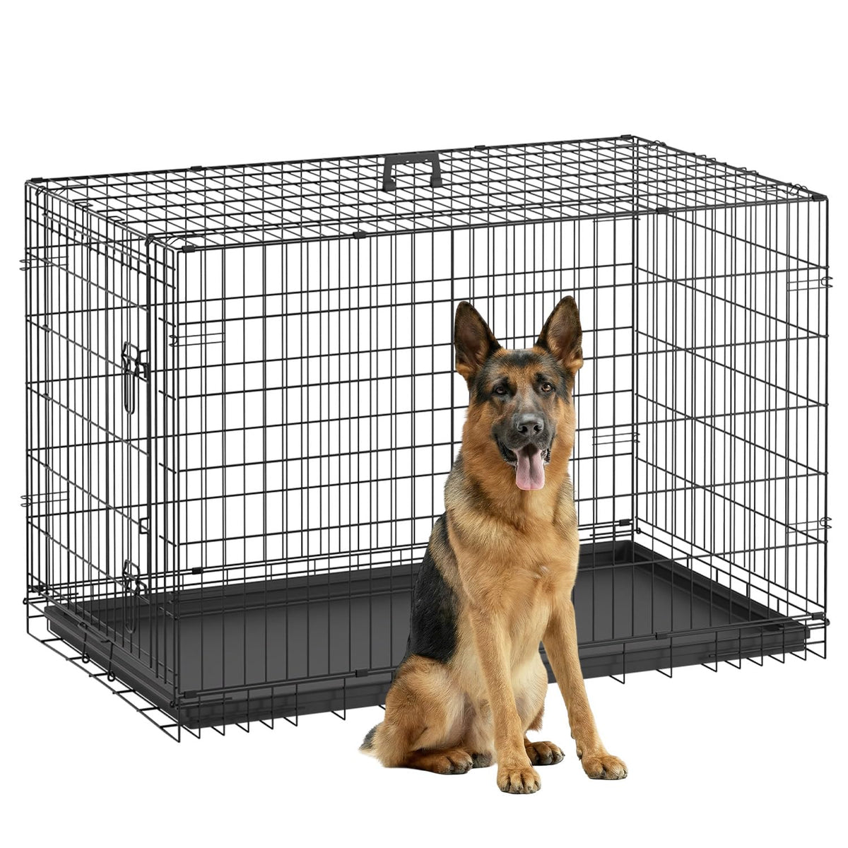 FDW Animal Cage in 48.0"L x 29.0"W x 31.0"H, Dark Black