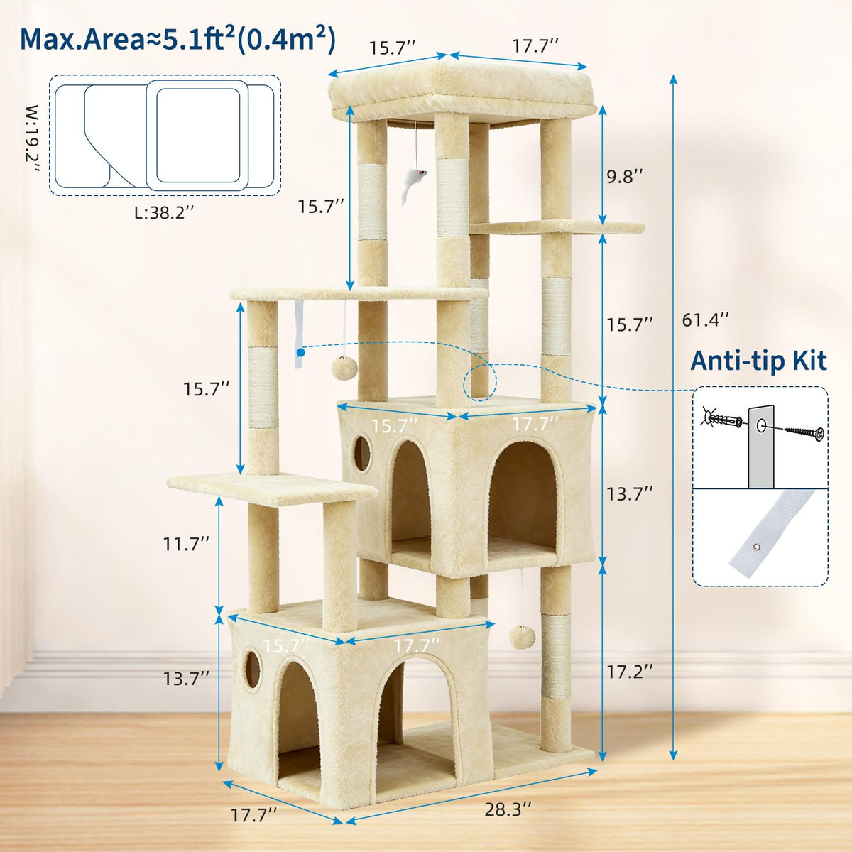 OUTLANE Pet Activity Structure in Beige, Beige